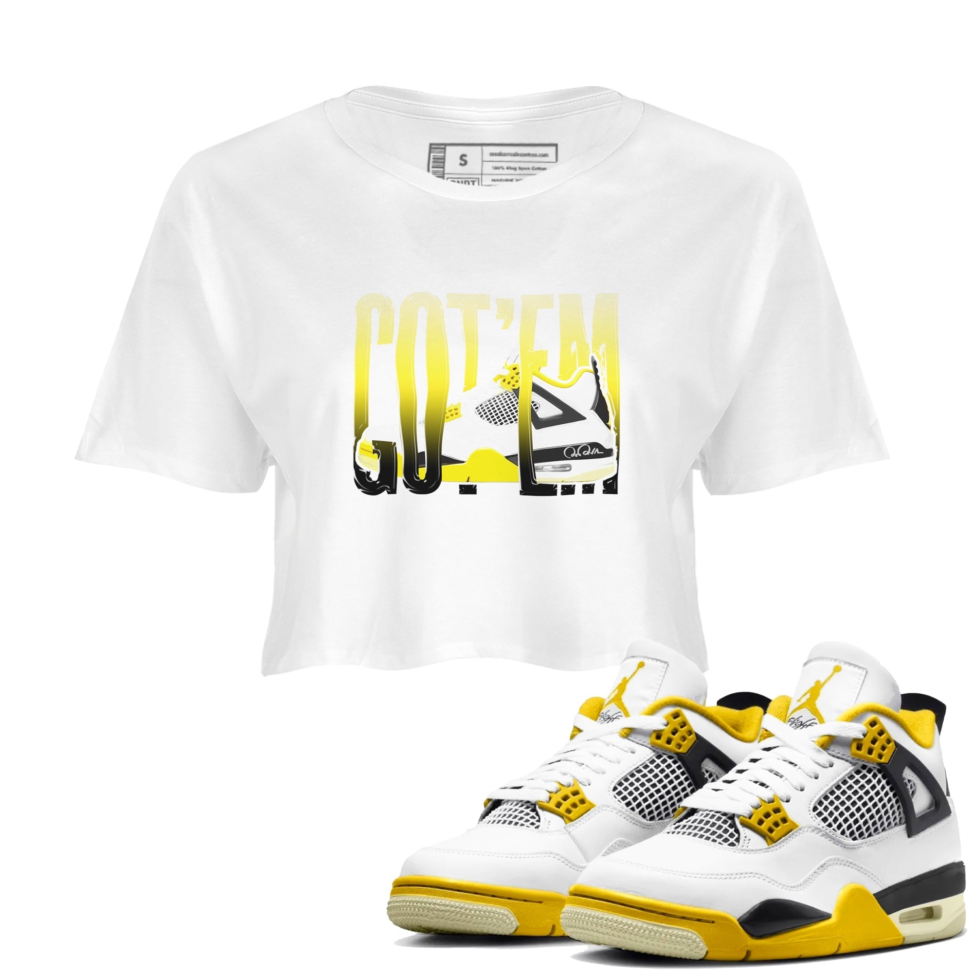 Wiggling Gotem snkmatch Women's Top - Air Jordan 4 Vivid Sulfur