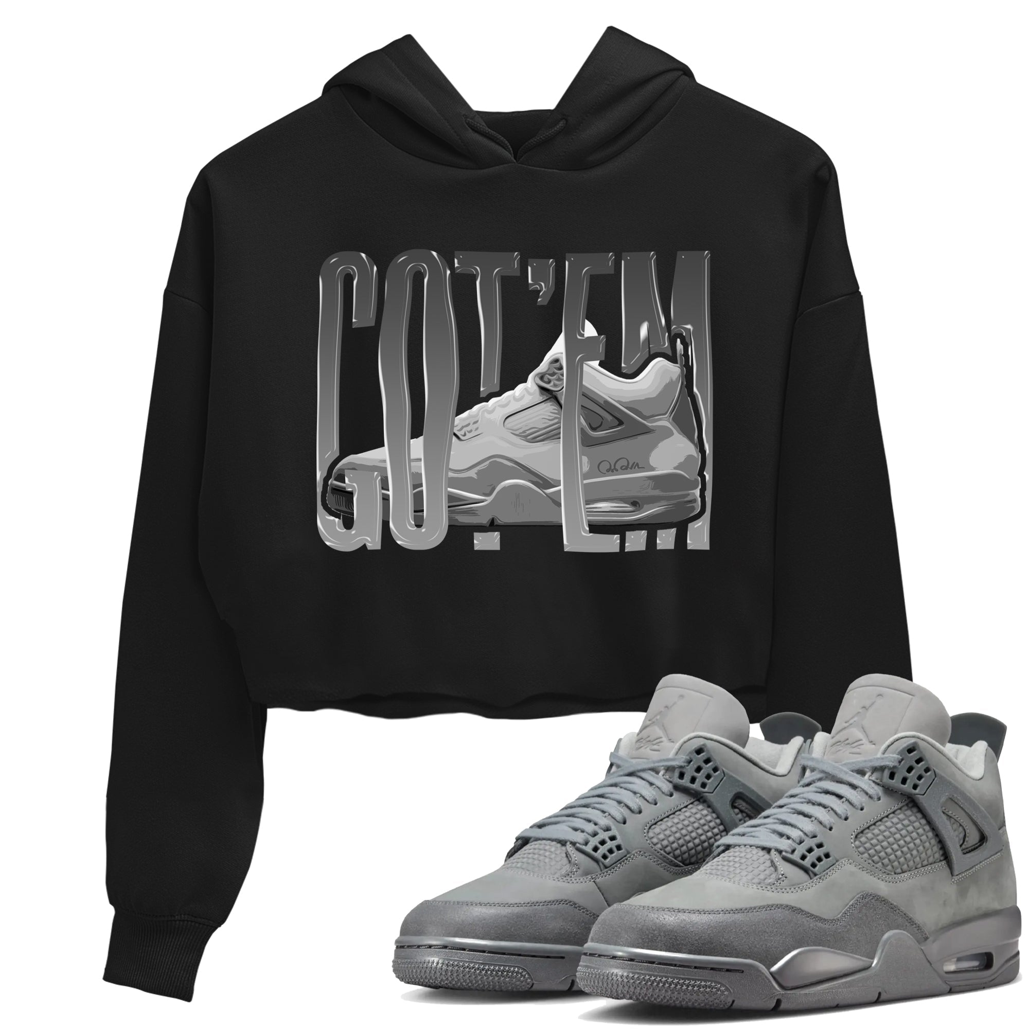 Wiggling Gotem snkmatch Women's Top - Air Jordan 4 Wet Cement