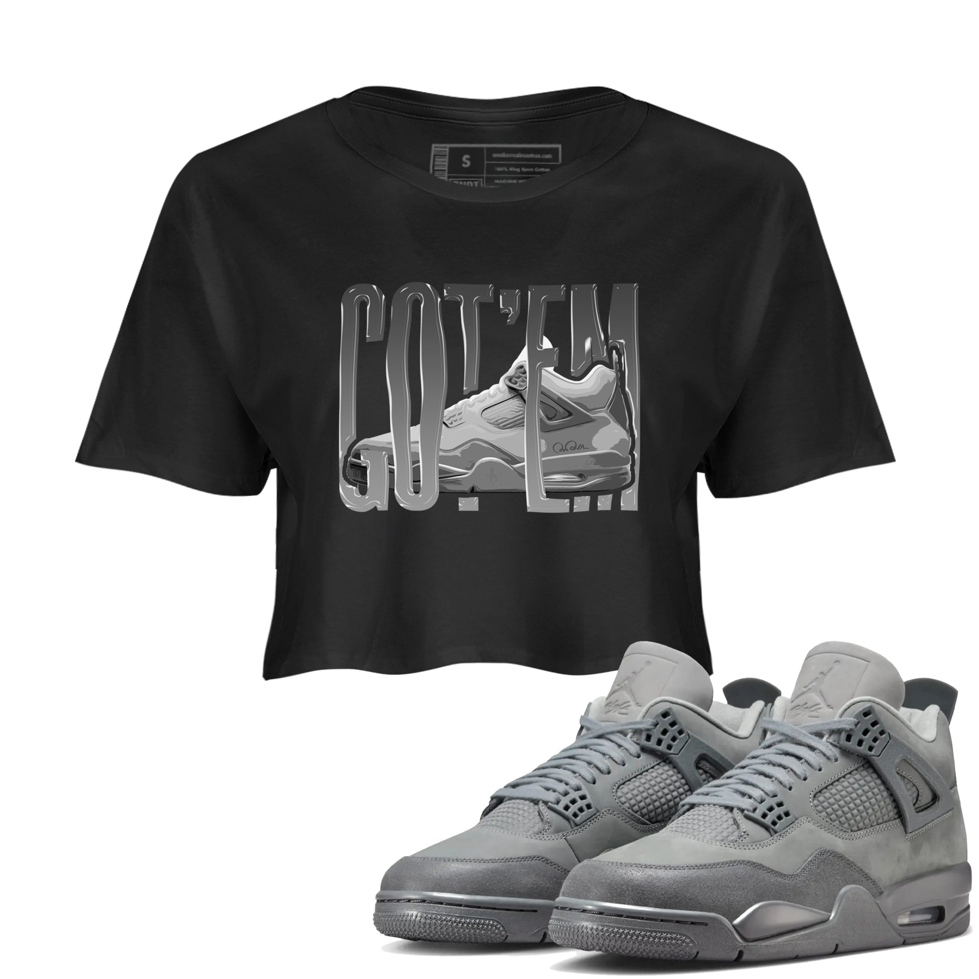 Wiggling Gotem snkmatch Women's Top - Air Jordan 4 Wet Cement