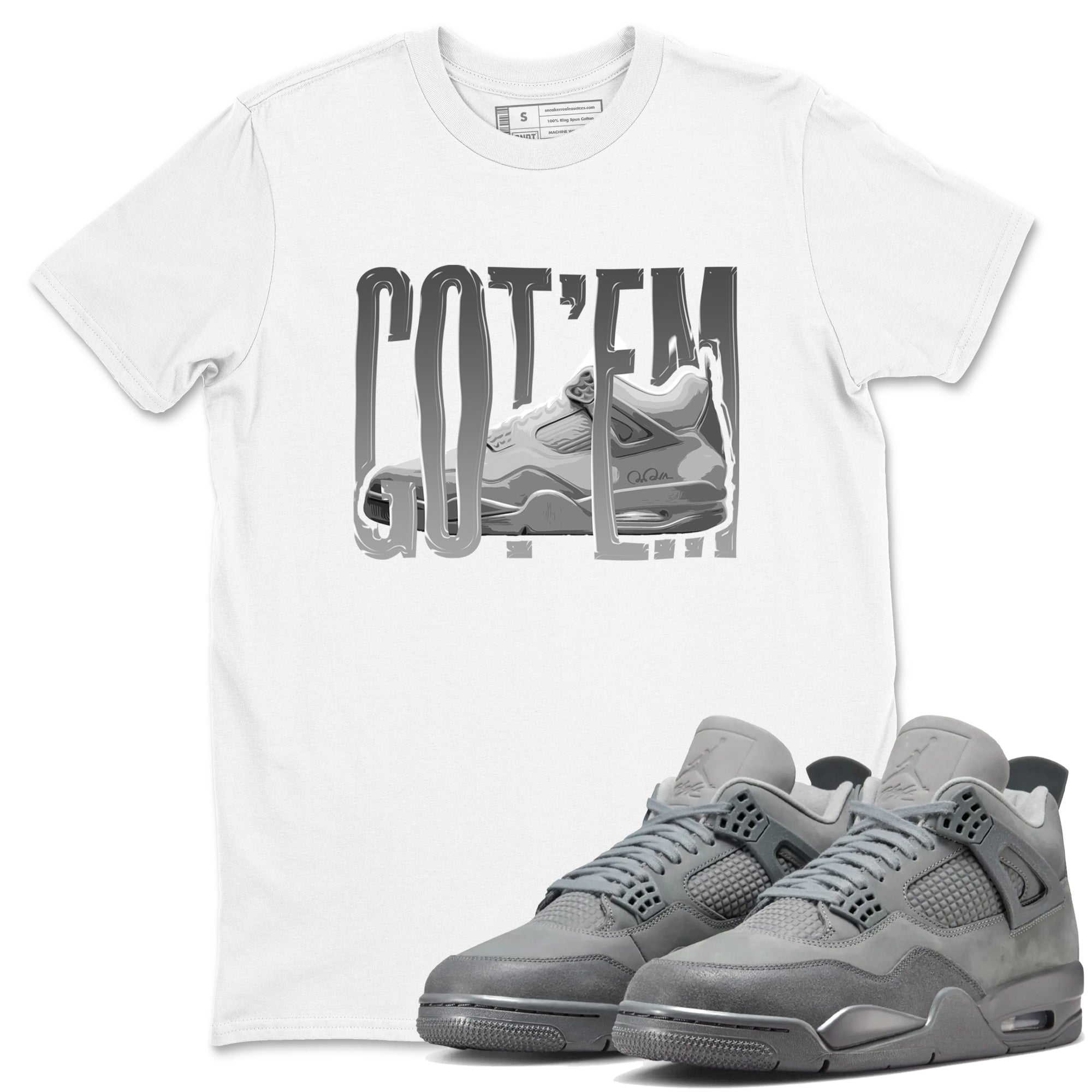 Wiggling Gotem snkmatch Tees - Air Jordan 4 Wet Cement