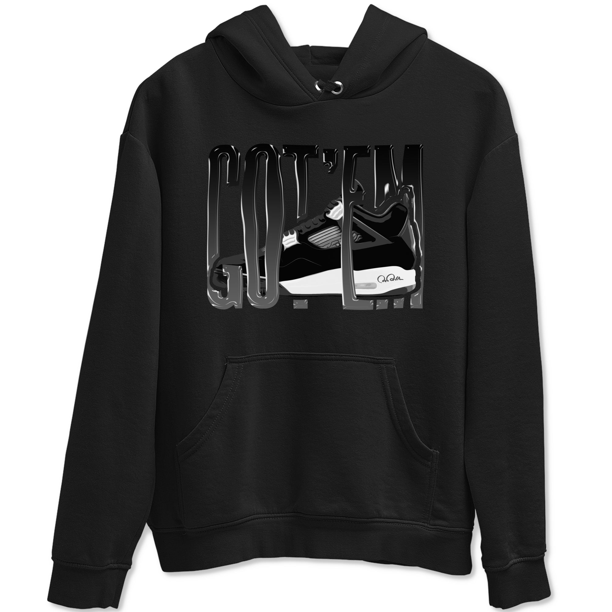 Wiggling Gotem snkmatch Tees - Air Jordan 4 White Thunder