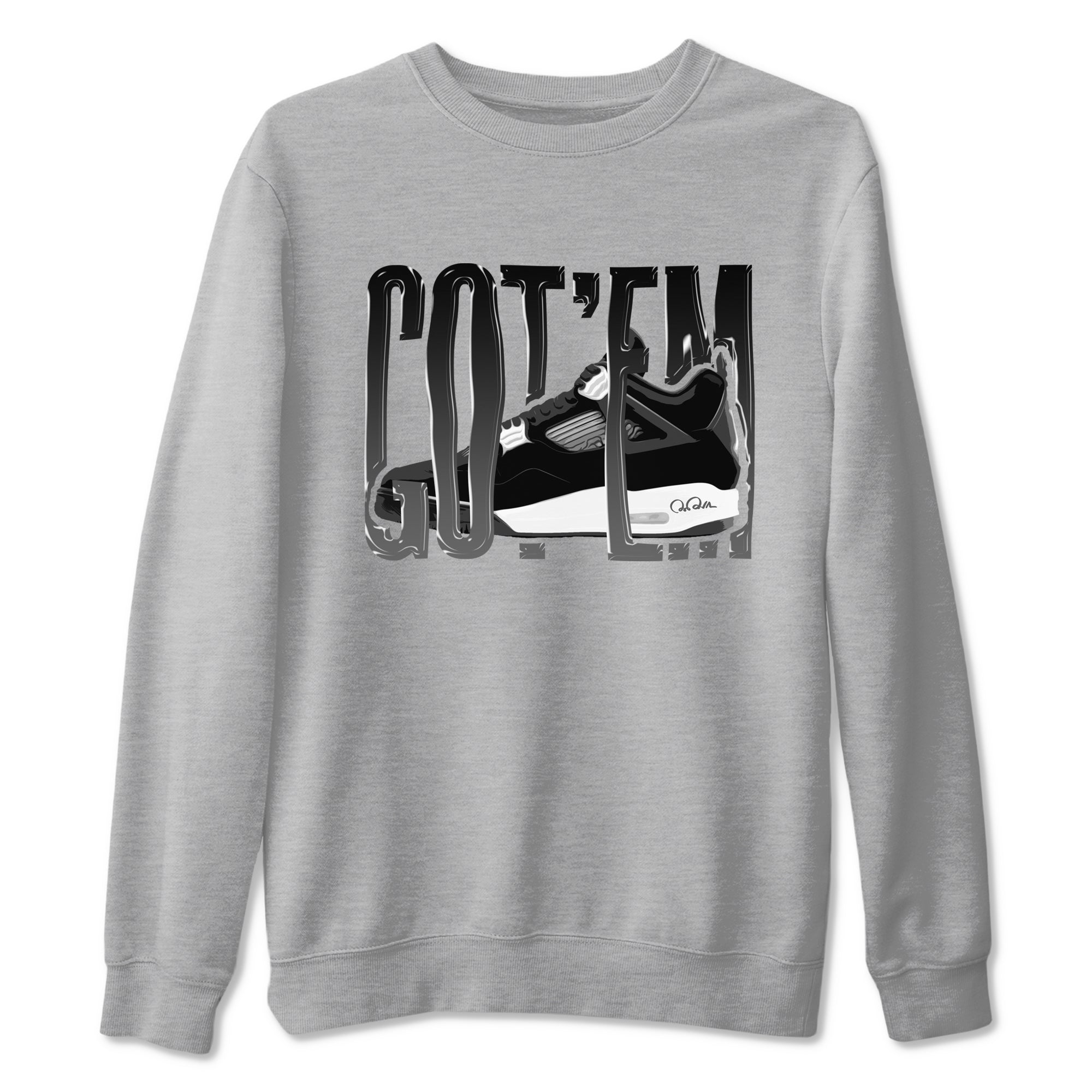 Wiggling Gotem snkmatch Tees - Air Jordan 4 White Thunder