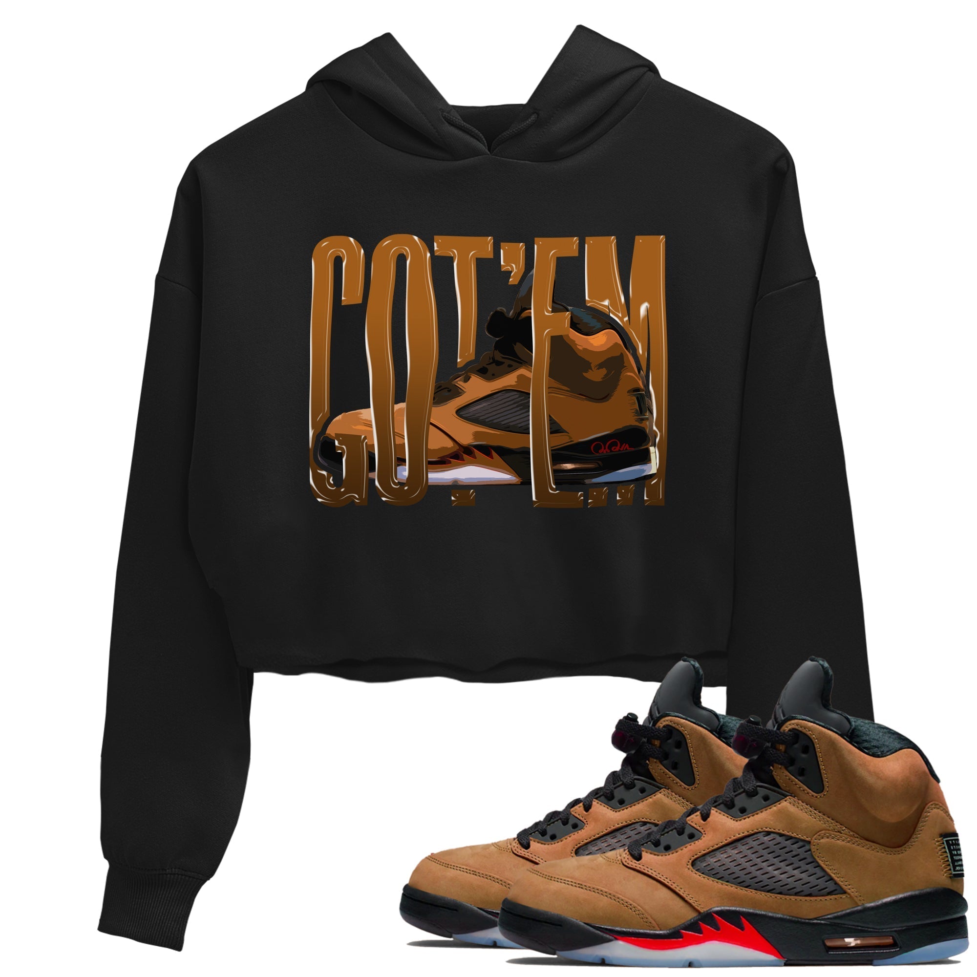 Wiggling Gotem snkmatch Women's Top - Air Jordan 5 Archaeo Brown