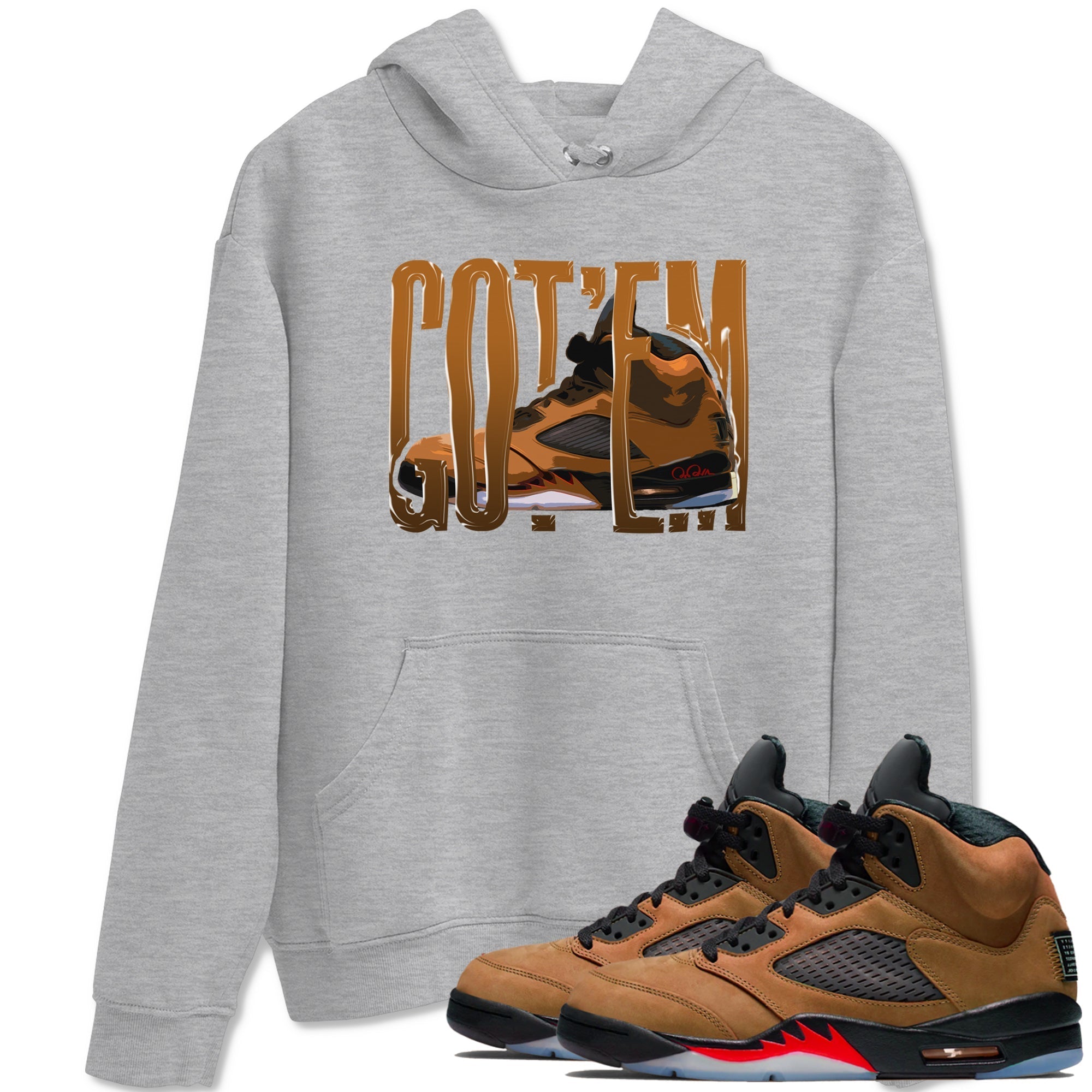 Wiggling Gotem snkmatch Tees - Air Jordan 5 Archaeo Brown