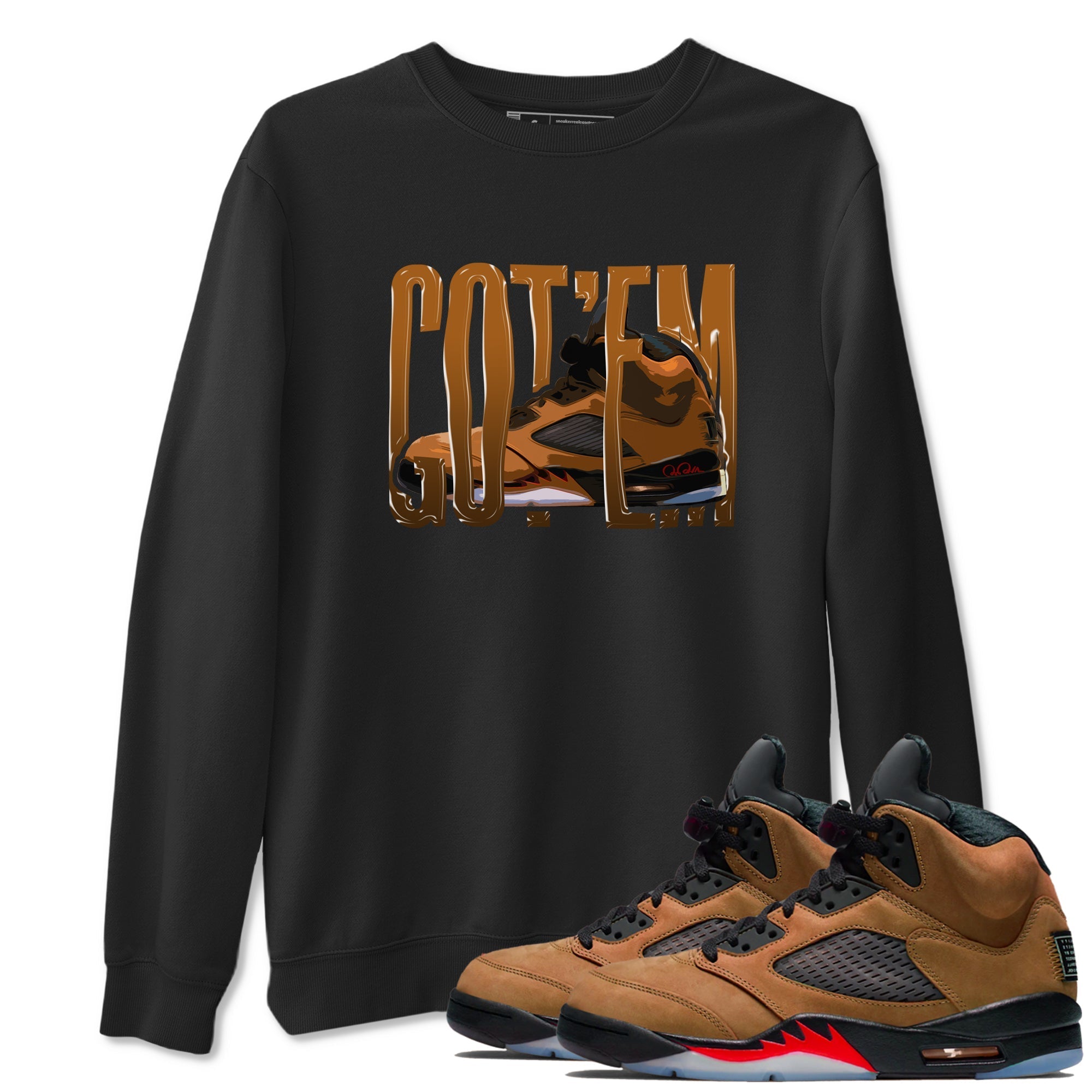 Wiggling Gotem snkmatch Tees - Air Jordan 5 Archaeo Brown