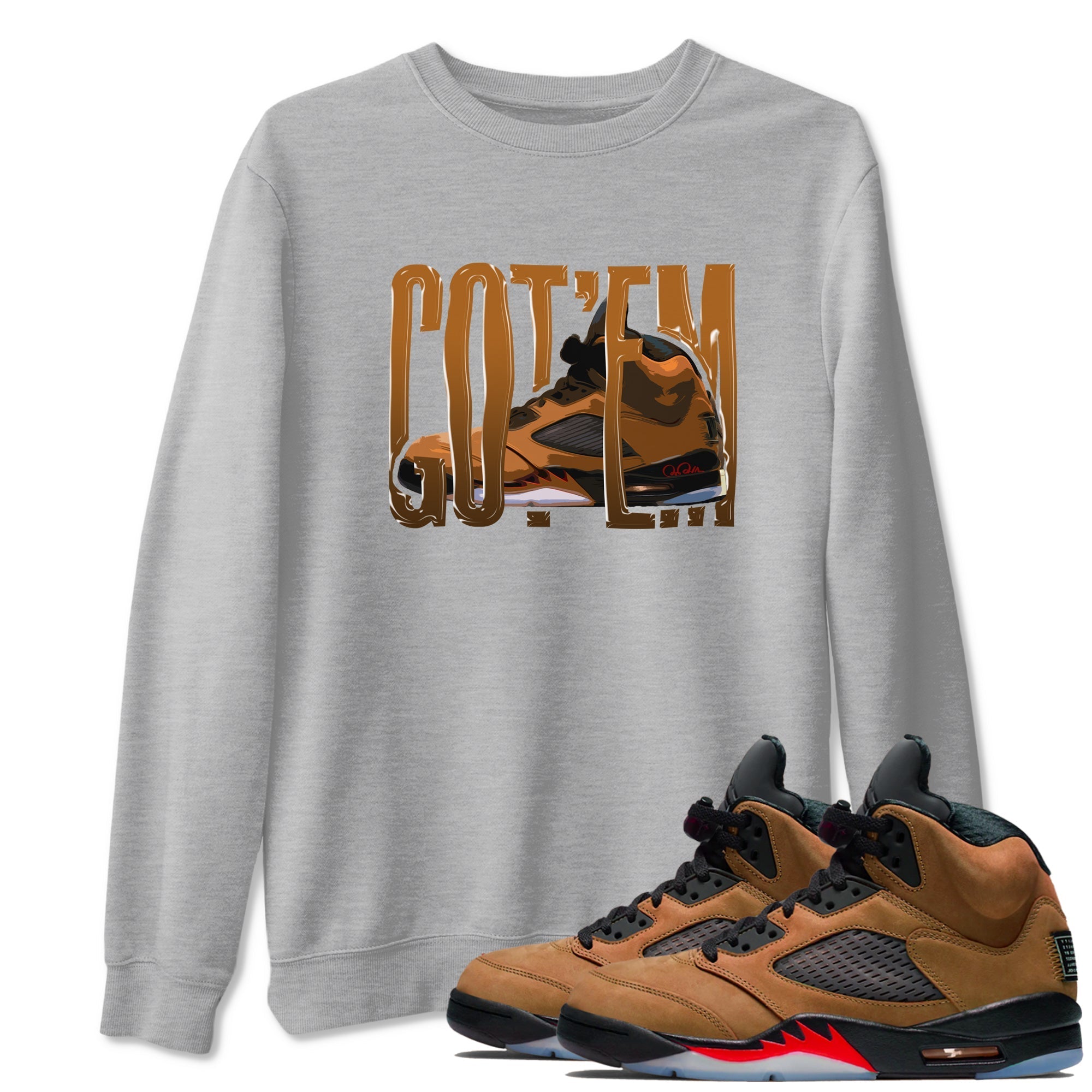 Wiggling Gotem snkmatch Tees - Air Jordan 5 Archaeo Brown