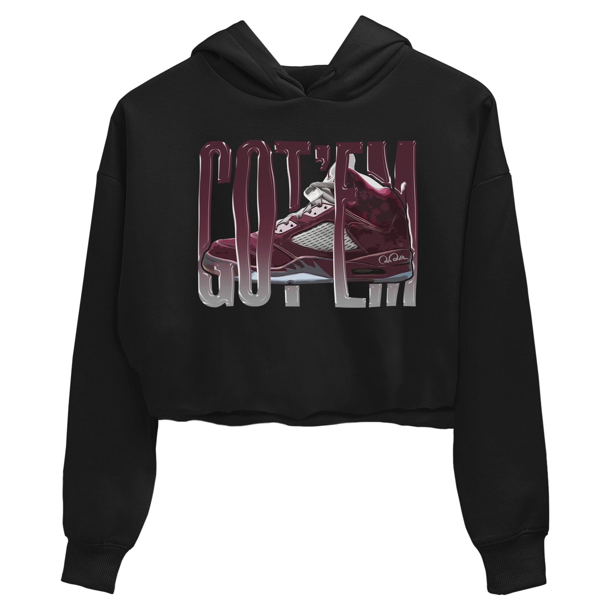 Wiggling Gotem Women's Tops - Air Jordan 5 Burgundy