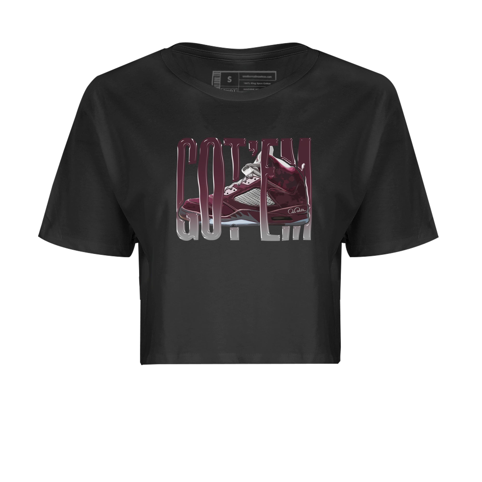 Wiggling Gotem Women's Tops - Air Jordan 5 Burgundy