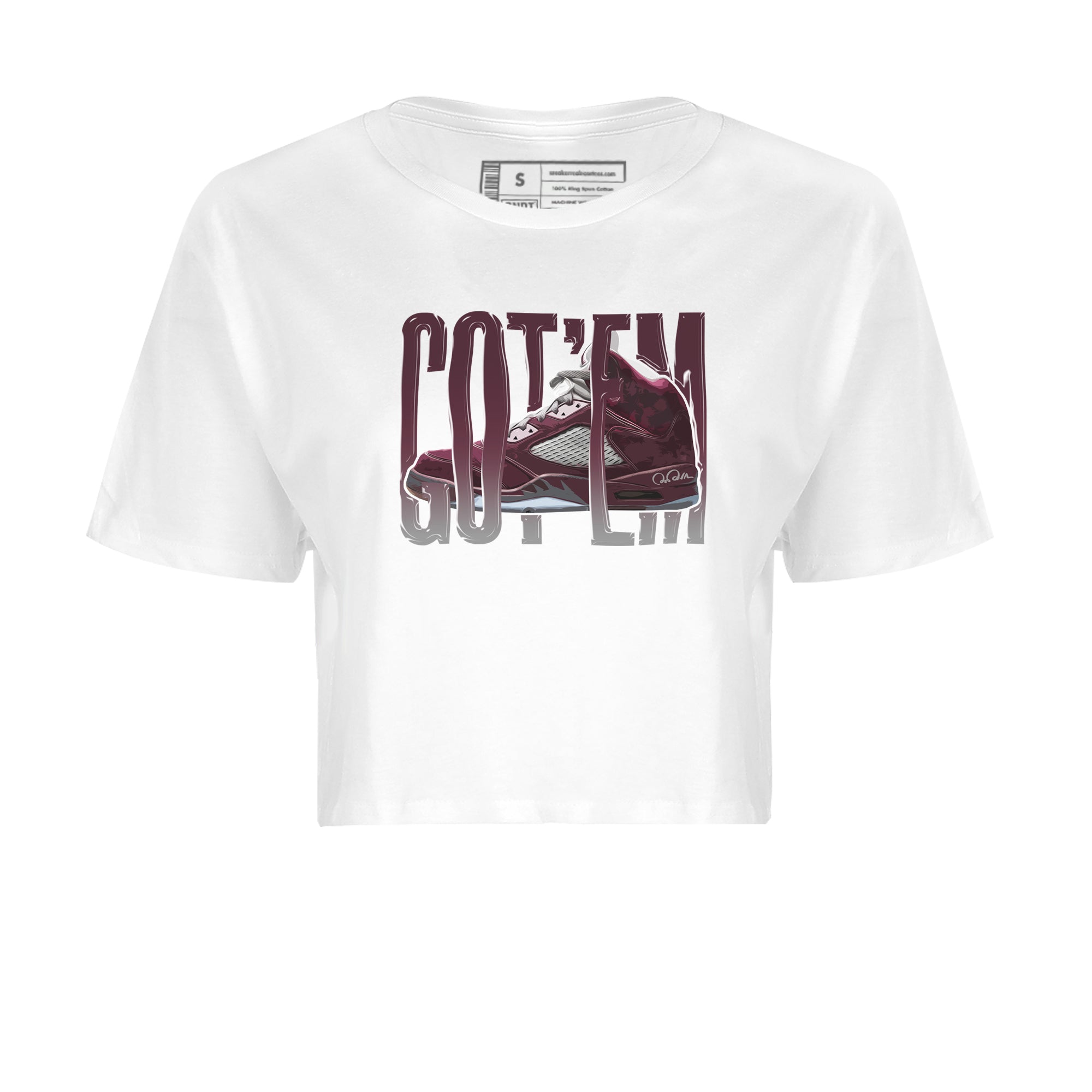 Wiggling Gotem Women's Tops - Air Jordan 5 Burgundy
