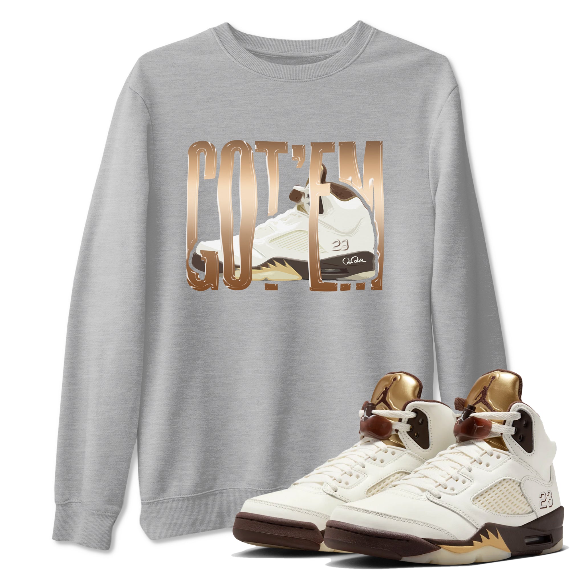 Wiggling Gotem snkmatch Tees - Air Jordan 5 Golden Ticket