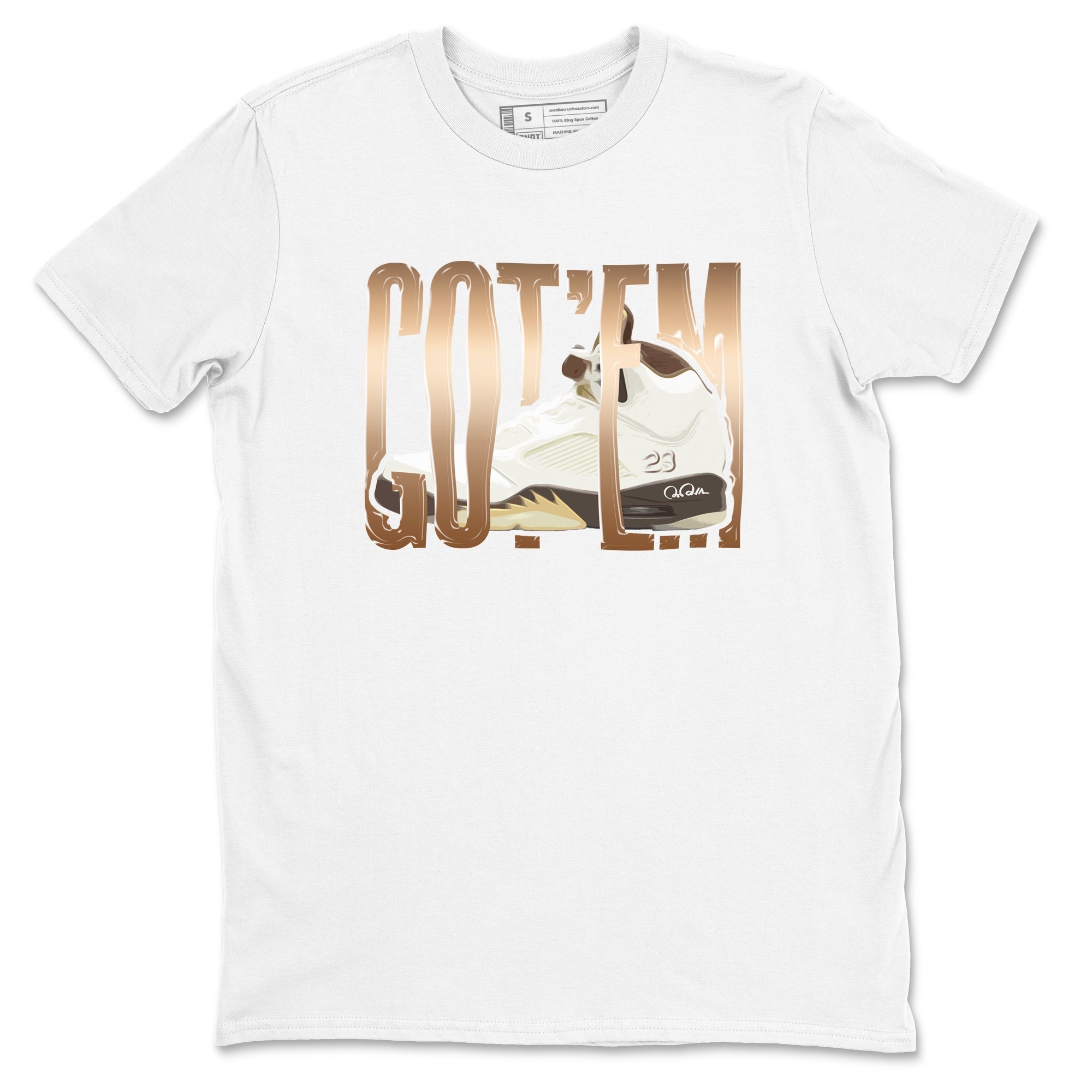 Wiggling Gotem snkmatch Tees - Air Jordan 5 Golden Ticket