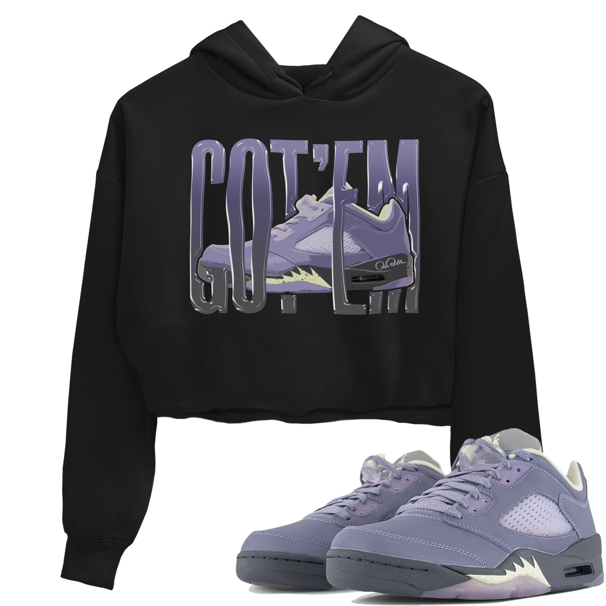 Wiggling Gotem Women's Tops - Air Jordan 5 Indigo Haze