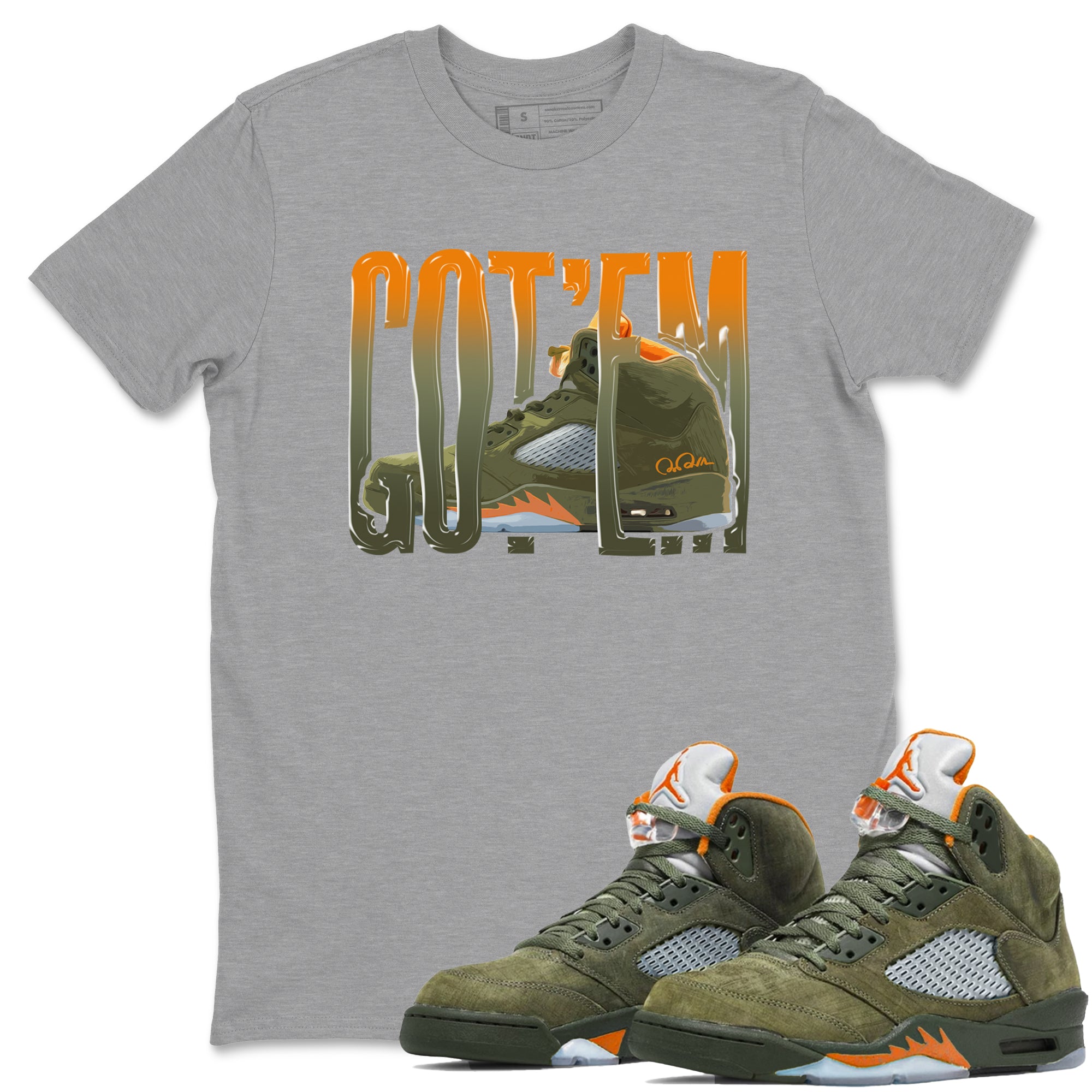 Wiggling Gotem snkmatch Tees - Air Jordan 5 Olive