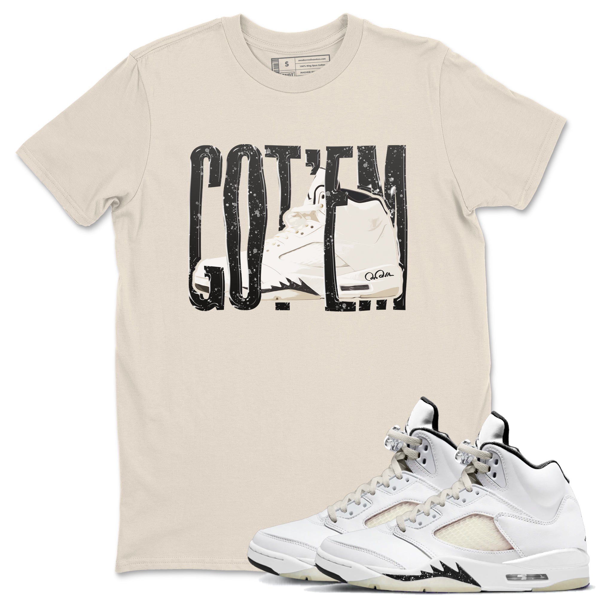 Wiggling Gotem snkmatch Tees - Air Jordan 5 Sail