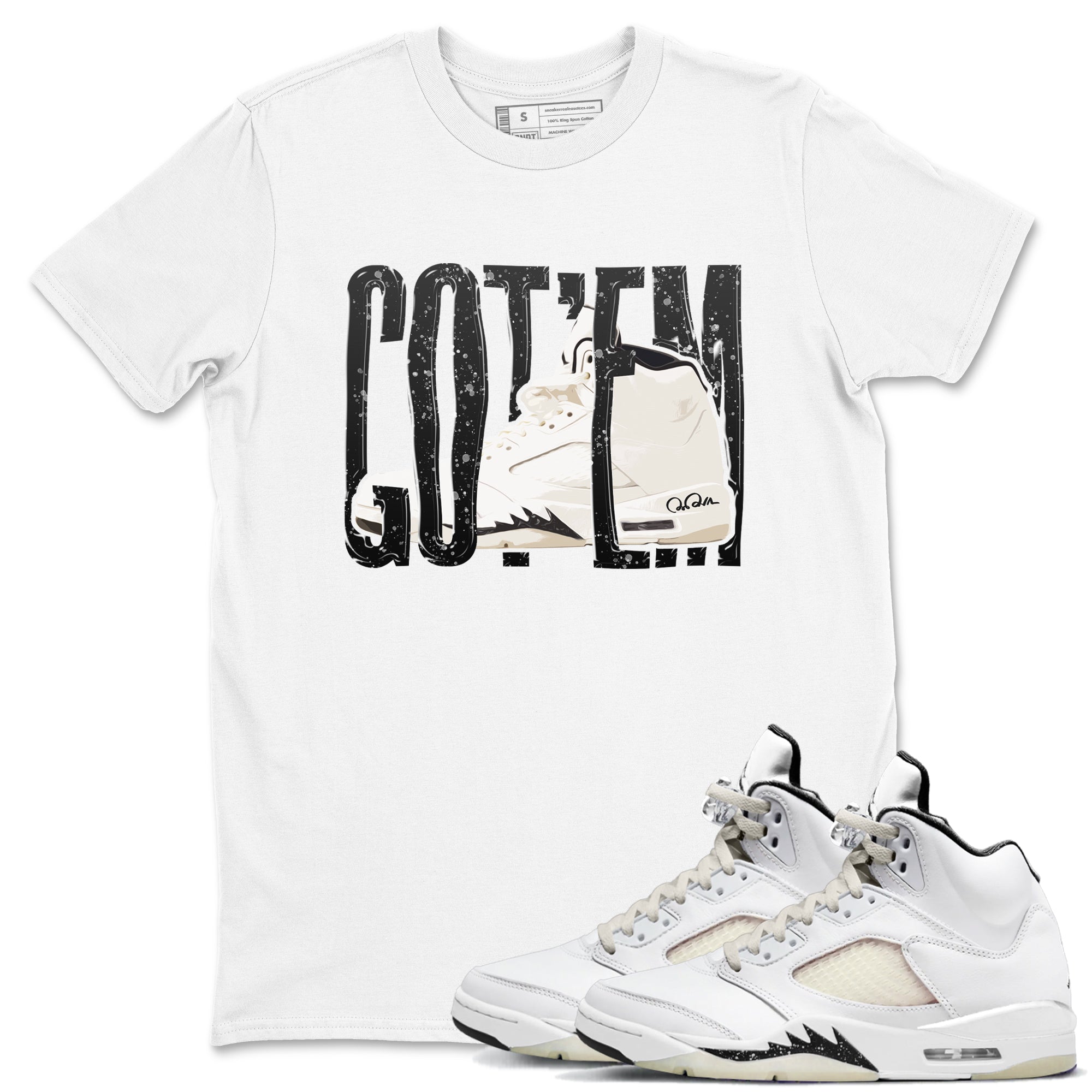 Wiggling Gotem snkmatch Tees - Air Jordan 5 Sail