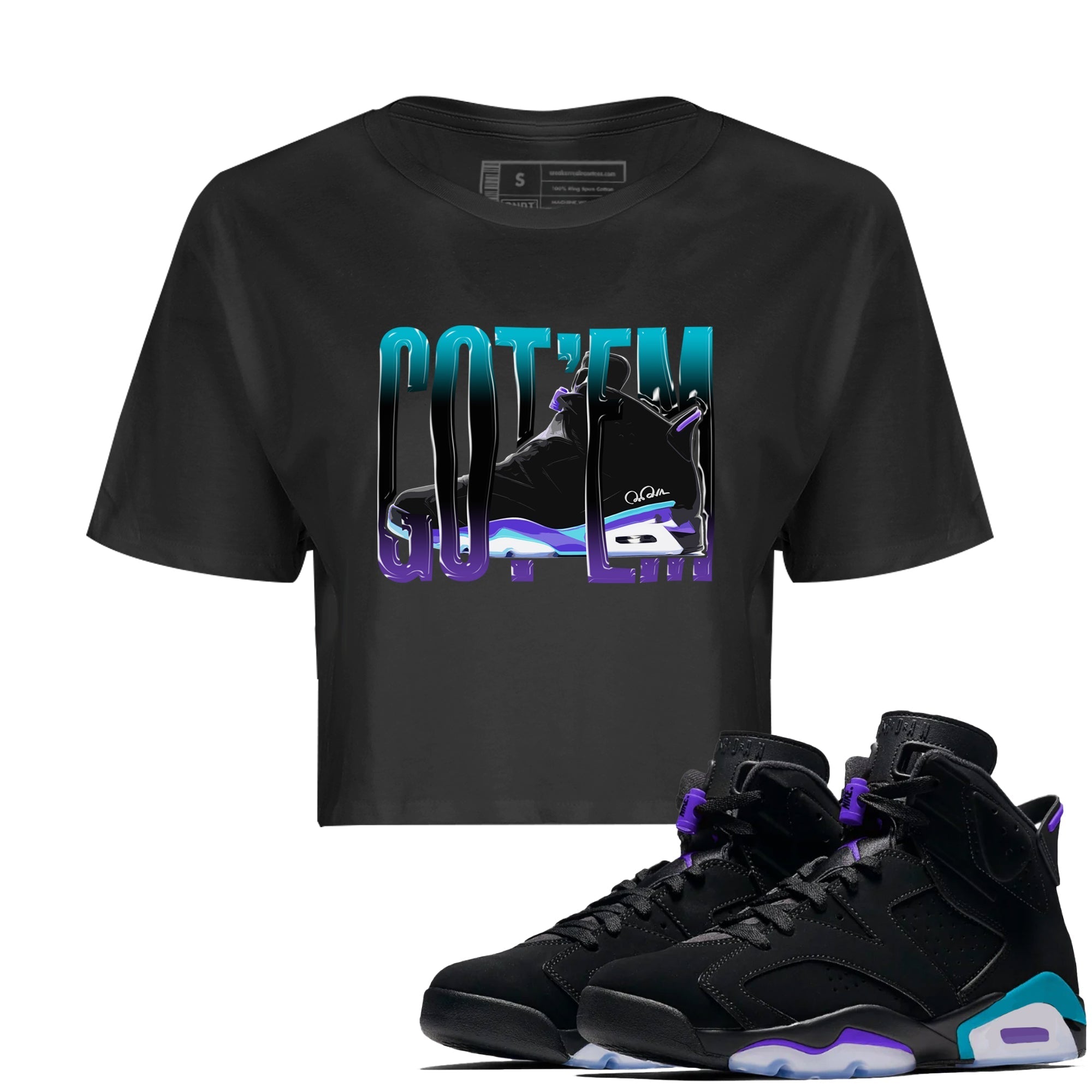 Wiggling Gotem Women's Tops - Air Jordan 6 Aqua
