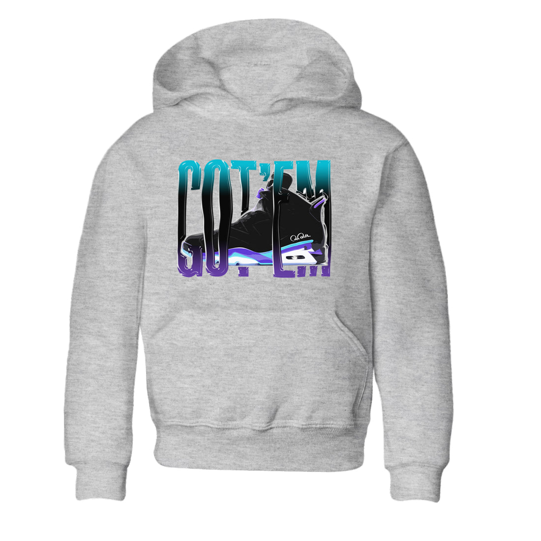 Wiggling Gotem Kids Tops - Air Jordan 6 Aqua