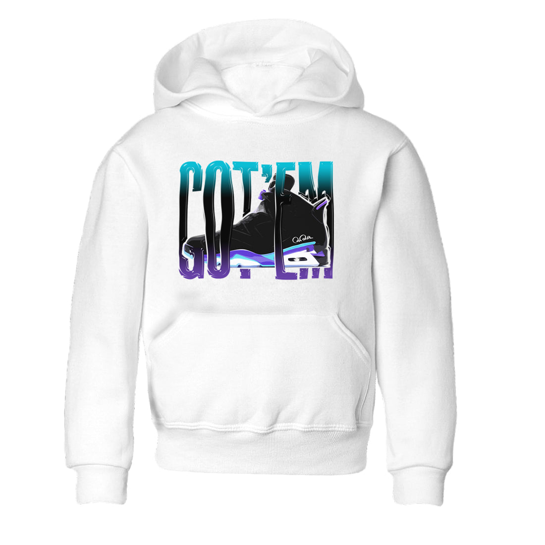 Wiggling Gotem Kids Tops - Air Jordan 6 Aqua