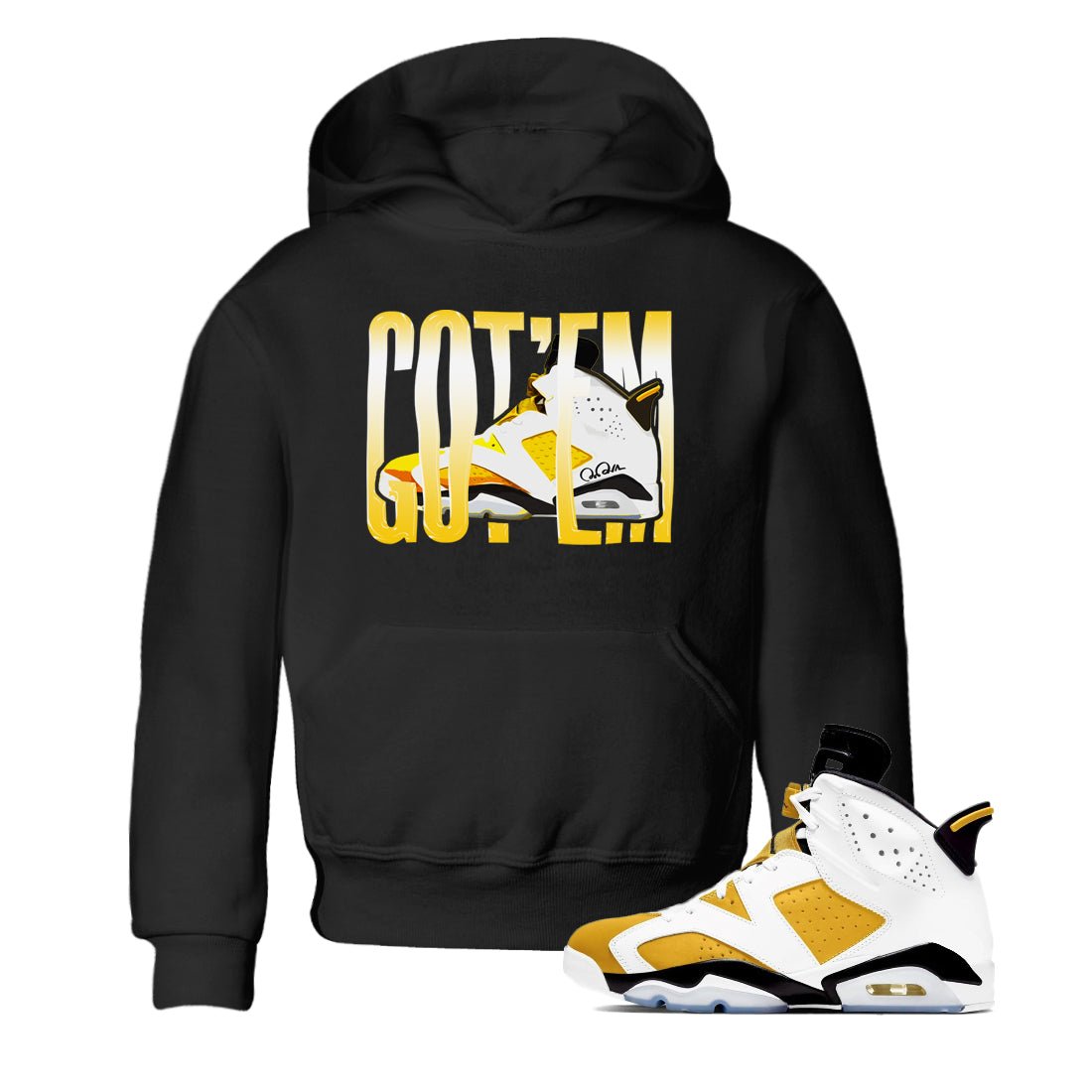 Wiggling Gotem snkmatch Tee Kids - Air Jordan 6 Yellow Ochre