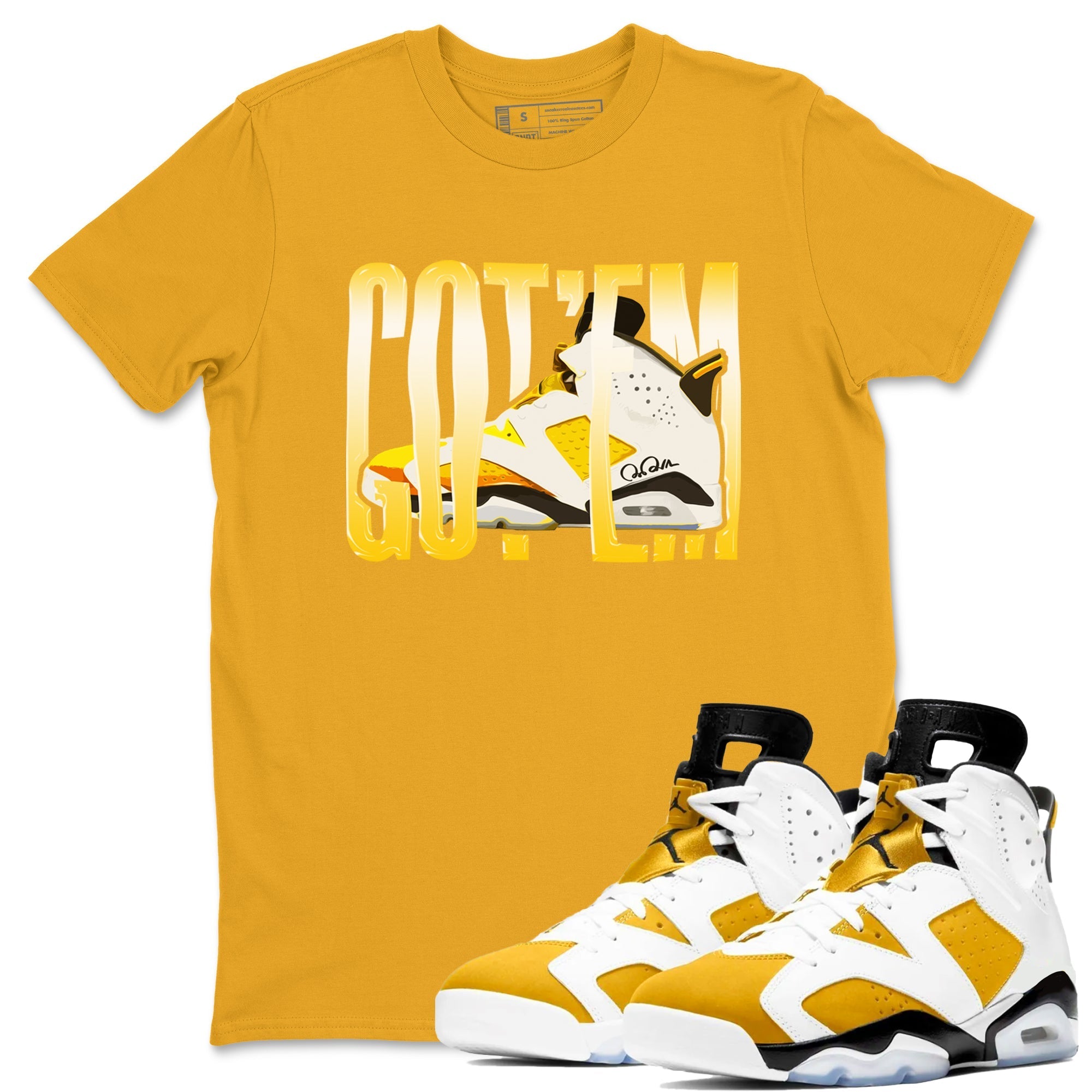 Wiggling Gotem snkmatch Tee - Air Jordan 6 Yellow Ochre