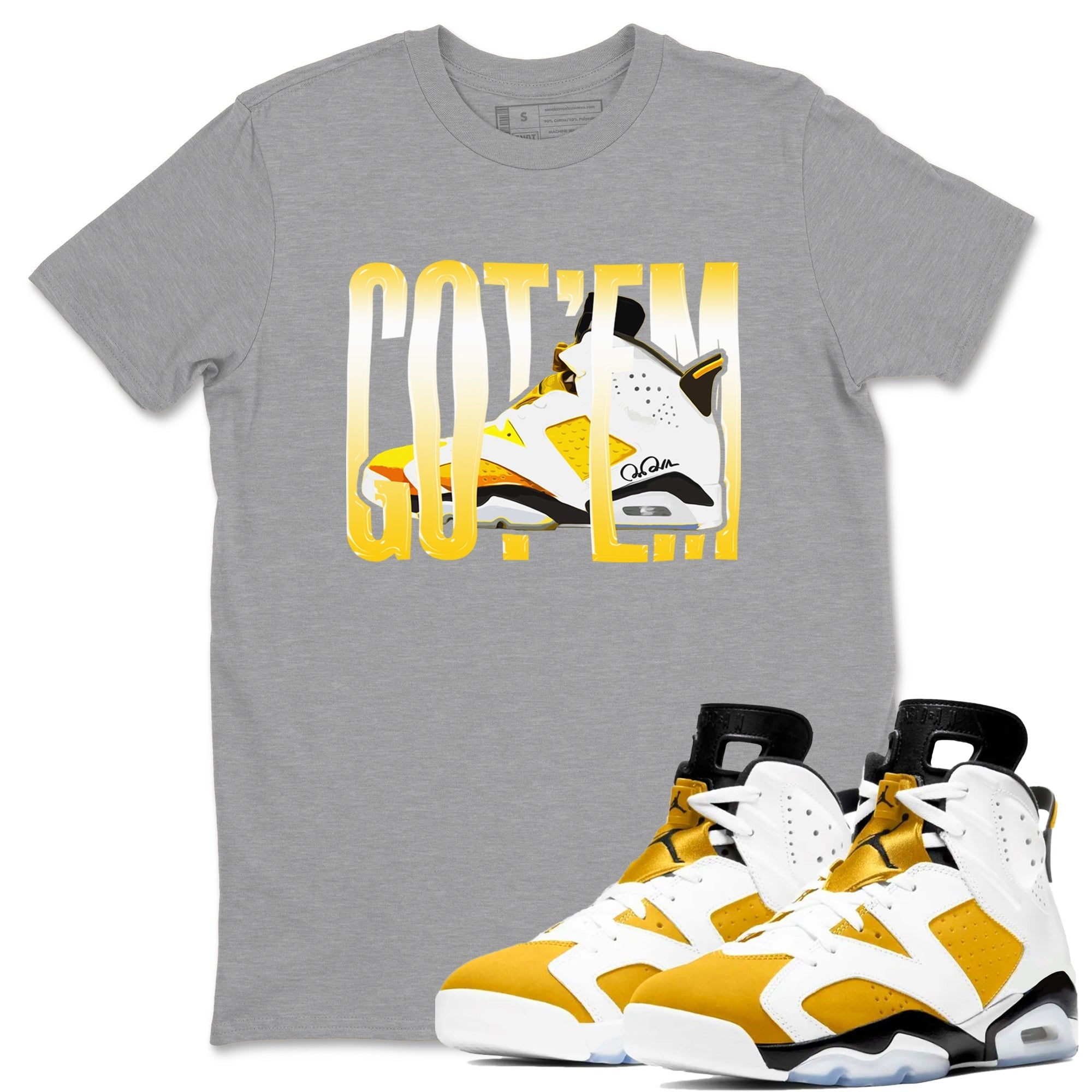Wiggling Gotem snkmatch Tee - Air Jordan 6 Yellow Ochre