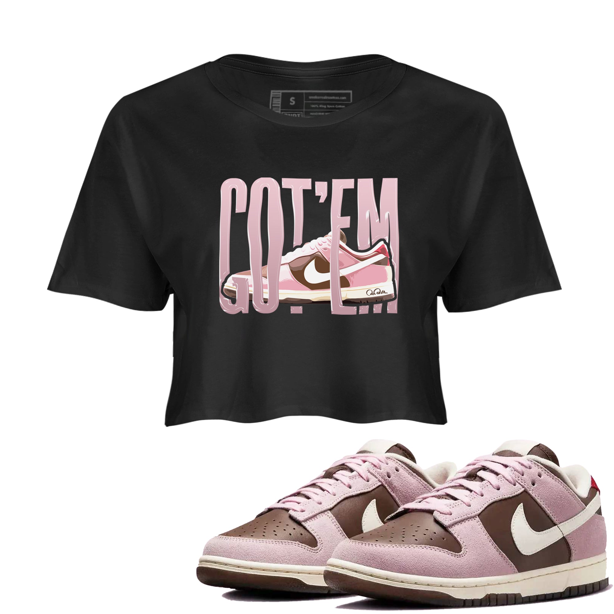 Wiggling Gotem snkmatch Women's Top - Dunk Cacao Wow And Pink Foam