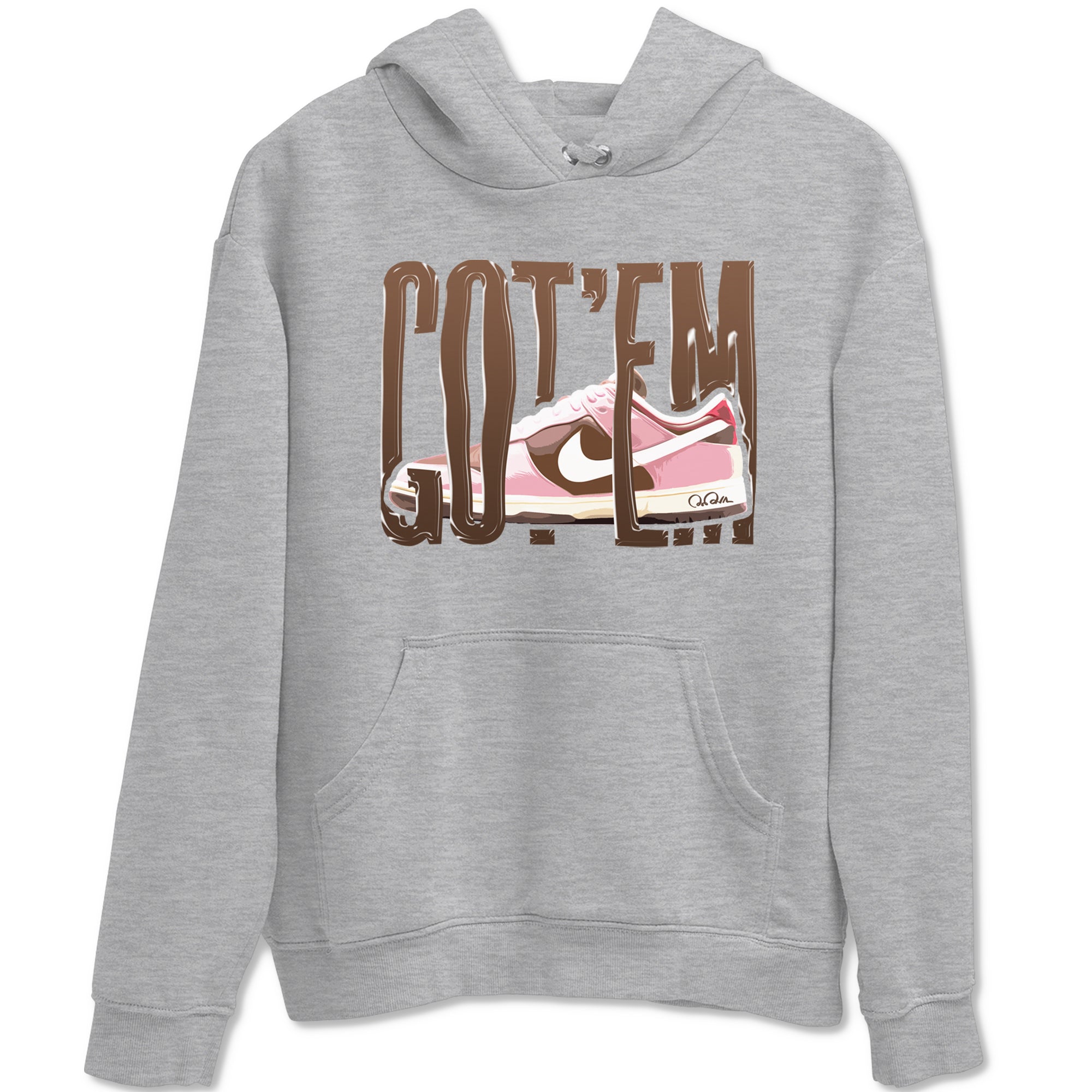 Wiggling Gotem snkmatch Tees - Dunk Cacao Wow And Pink Foam