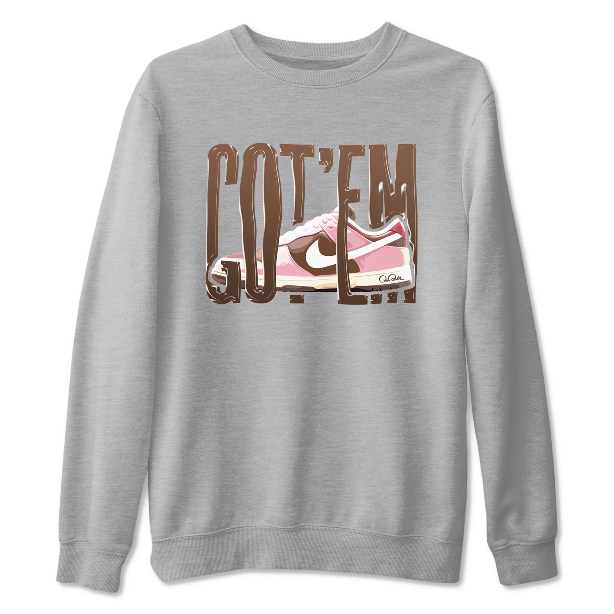 Wiggling Gotem snkmatch Tees - Dunk Cacao Wow And Pink Foam