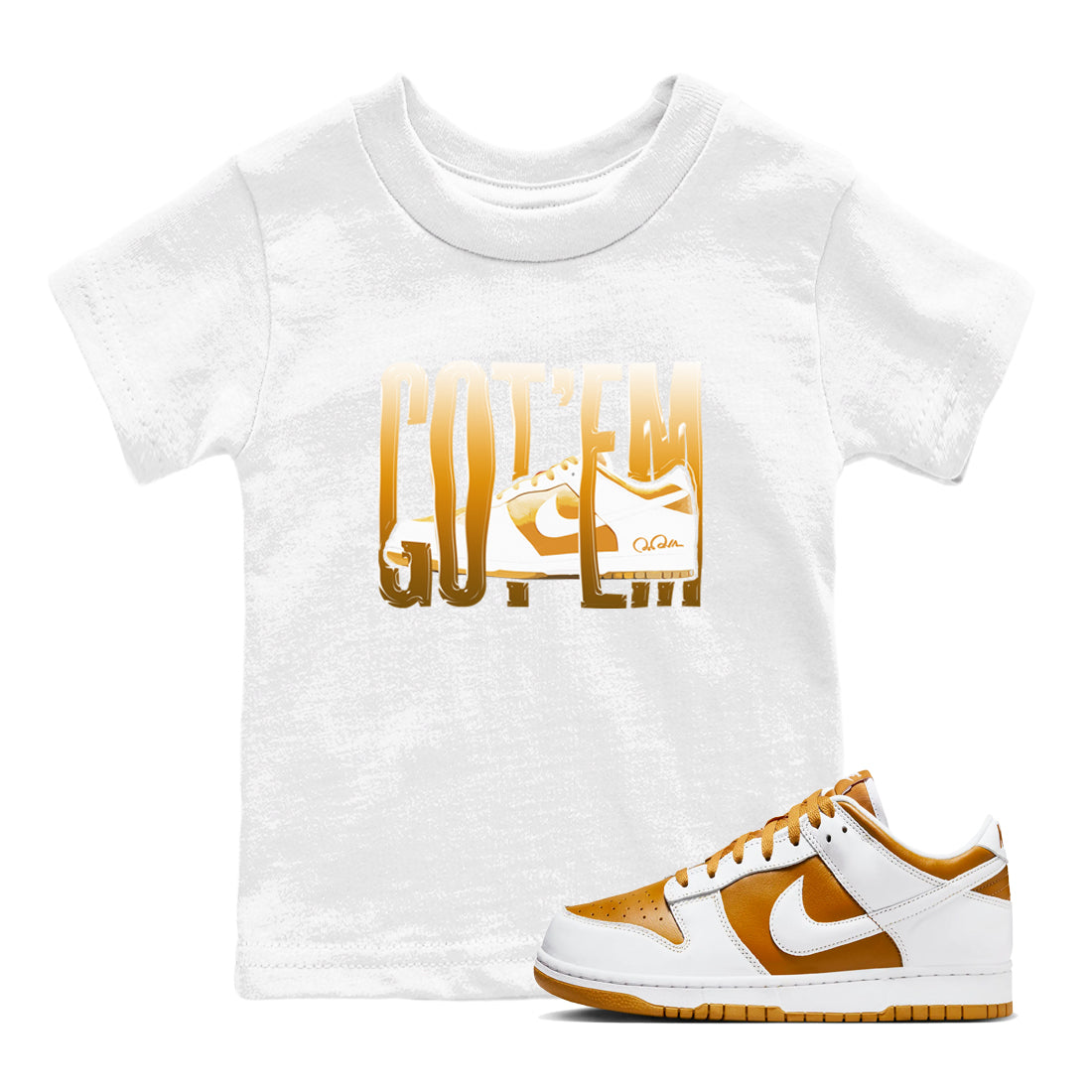 Wiggling Gotem snkmatch Tees Kids - Dunk Dark Curry