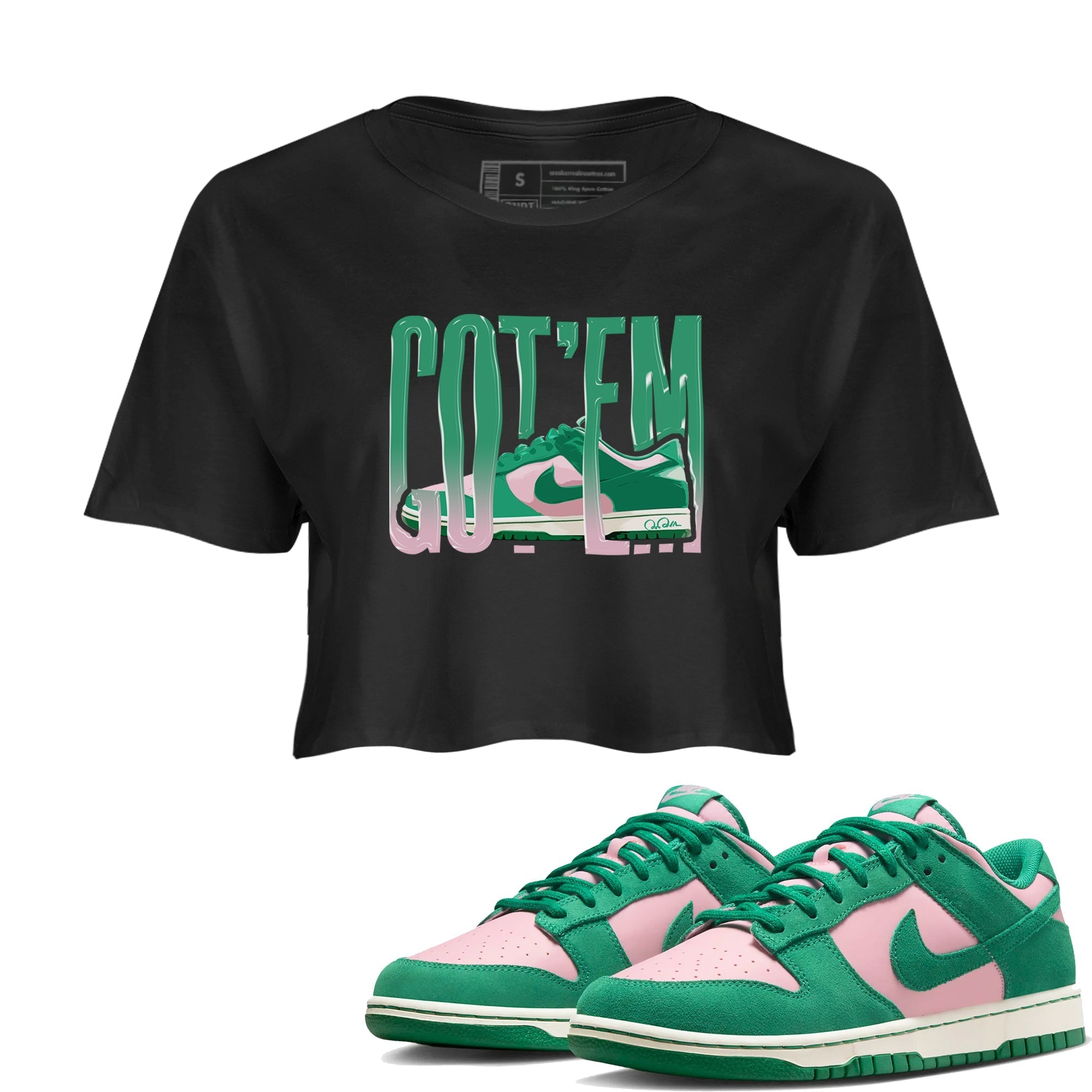 Wiggling Gotem snkmatch Women's Top - Dunk Medium Soft Pink Malachite