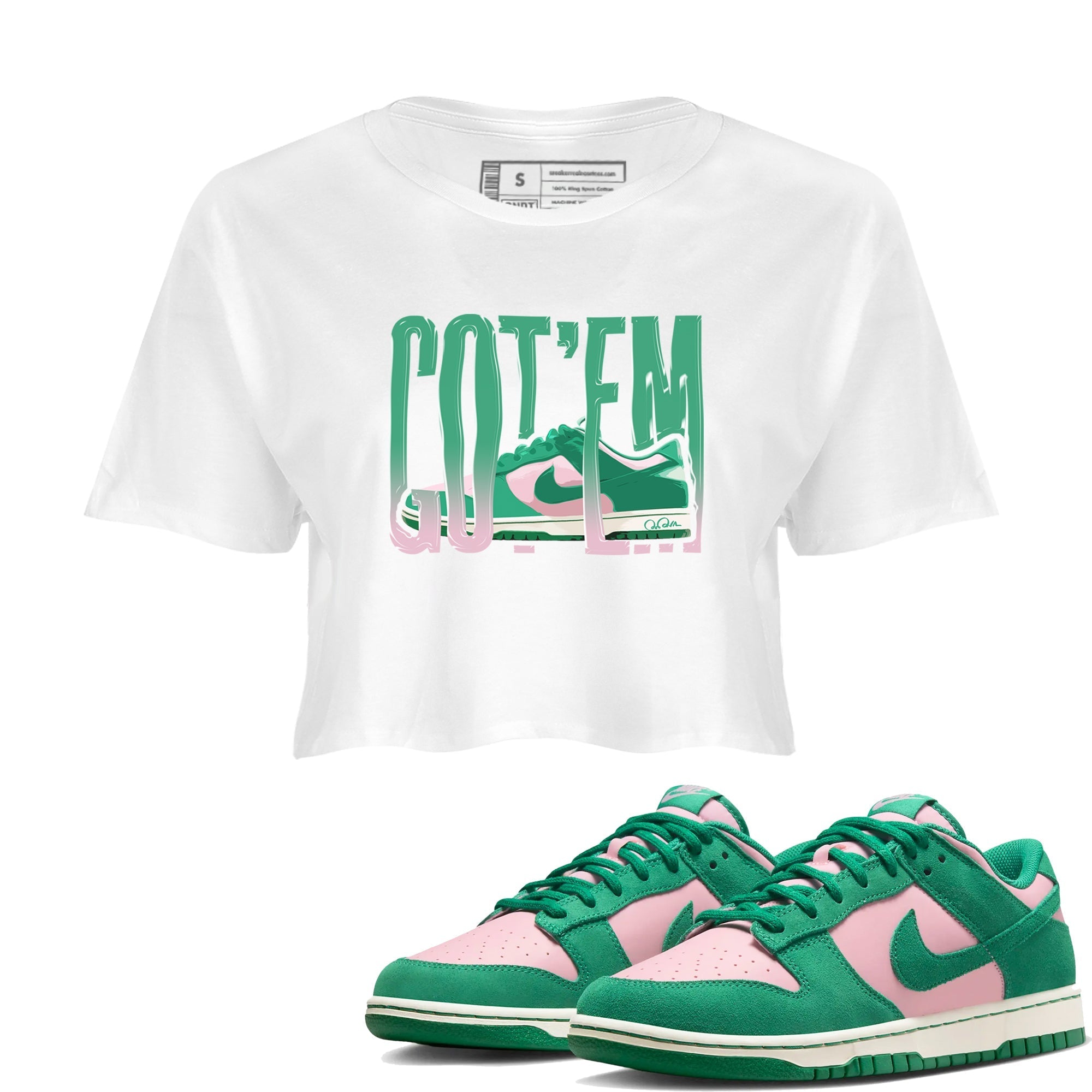 Wiggling Gotem snkmatch Women's Top - Dunk Medium Soft Pink Malachite