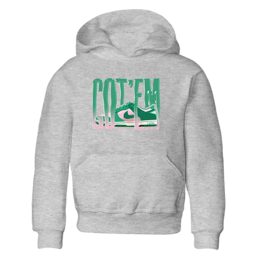 Wiggling Gotem snkmatch Tees Kids - Dunk Medium Soft Pink Malachite