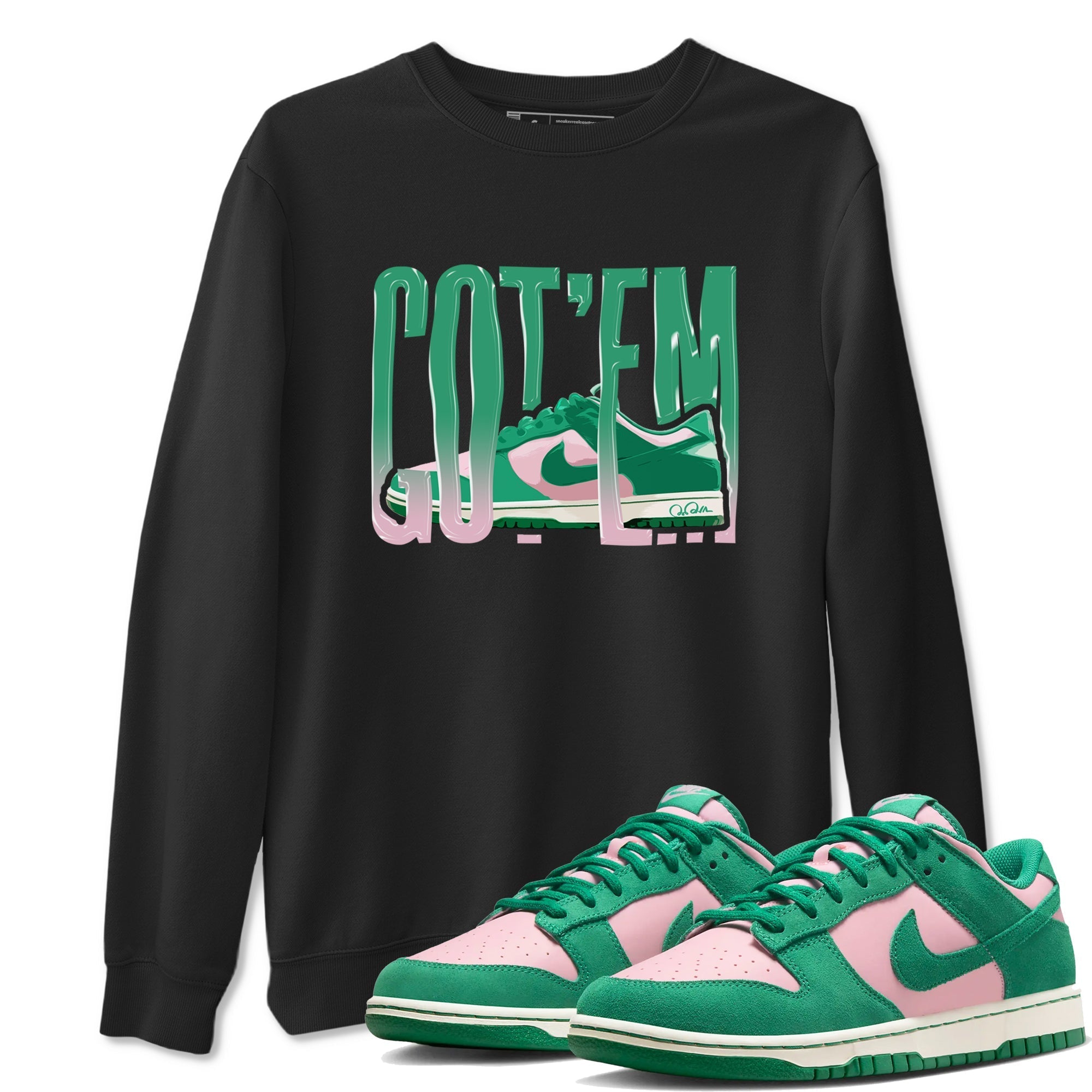 Wiggling Gotem snkmatch Tees - Dunk Medium Soft Pink Malachite