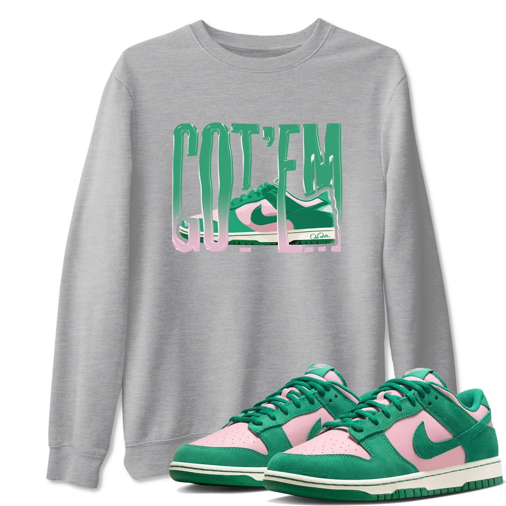 Wiggling Gotem snkmatch Tees - Dunk Medium Soft Pink Malachite