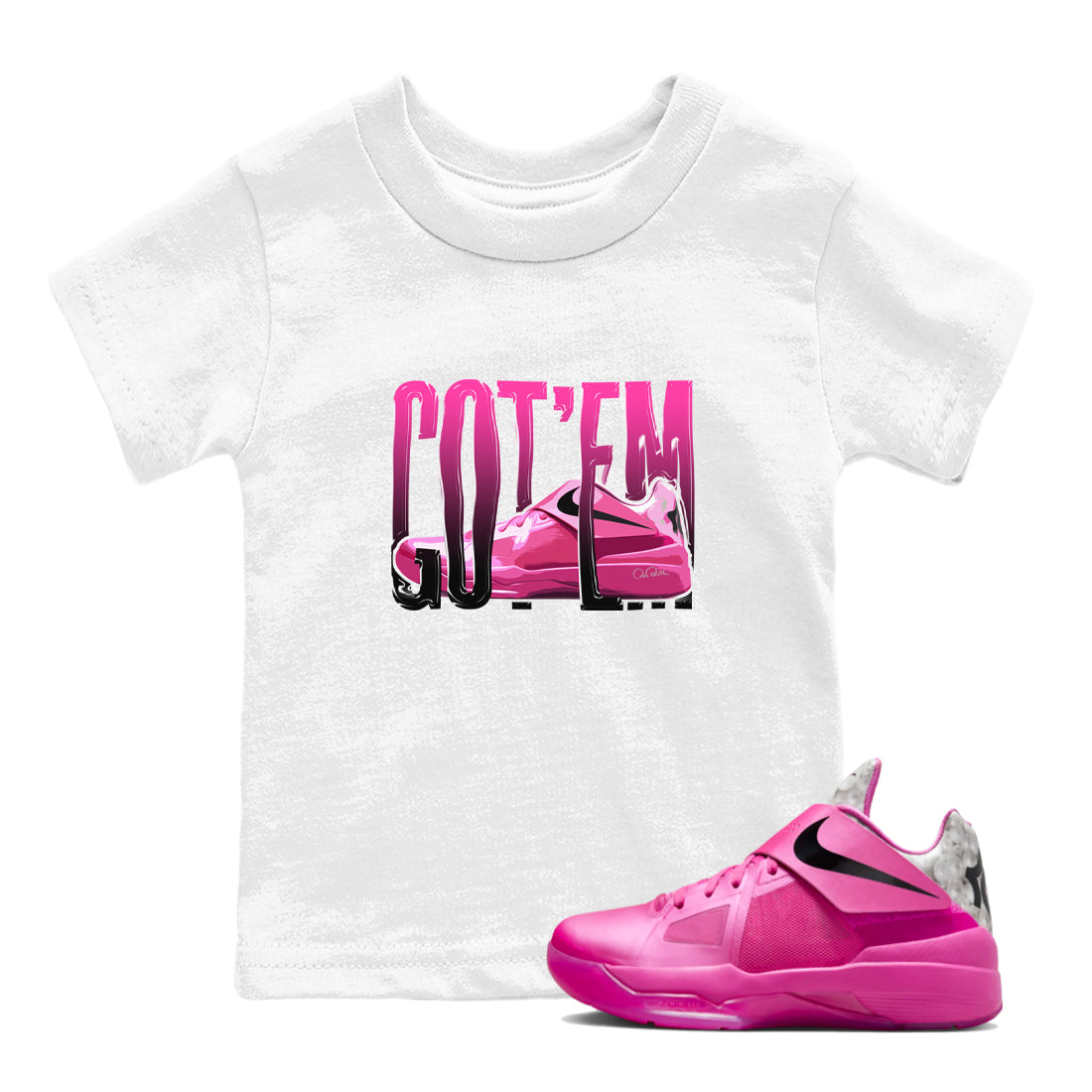 Wiggling Gotem snkmatch Tees Kids - KD 4 Aunt Pearl