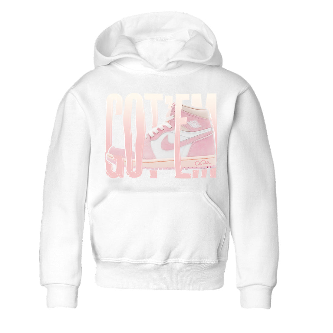 Wiggling Gotem Kids Tops - Air Jordan 1 Washed Pink