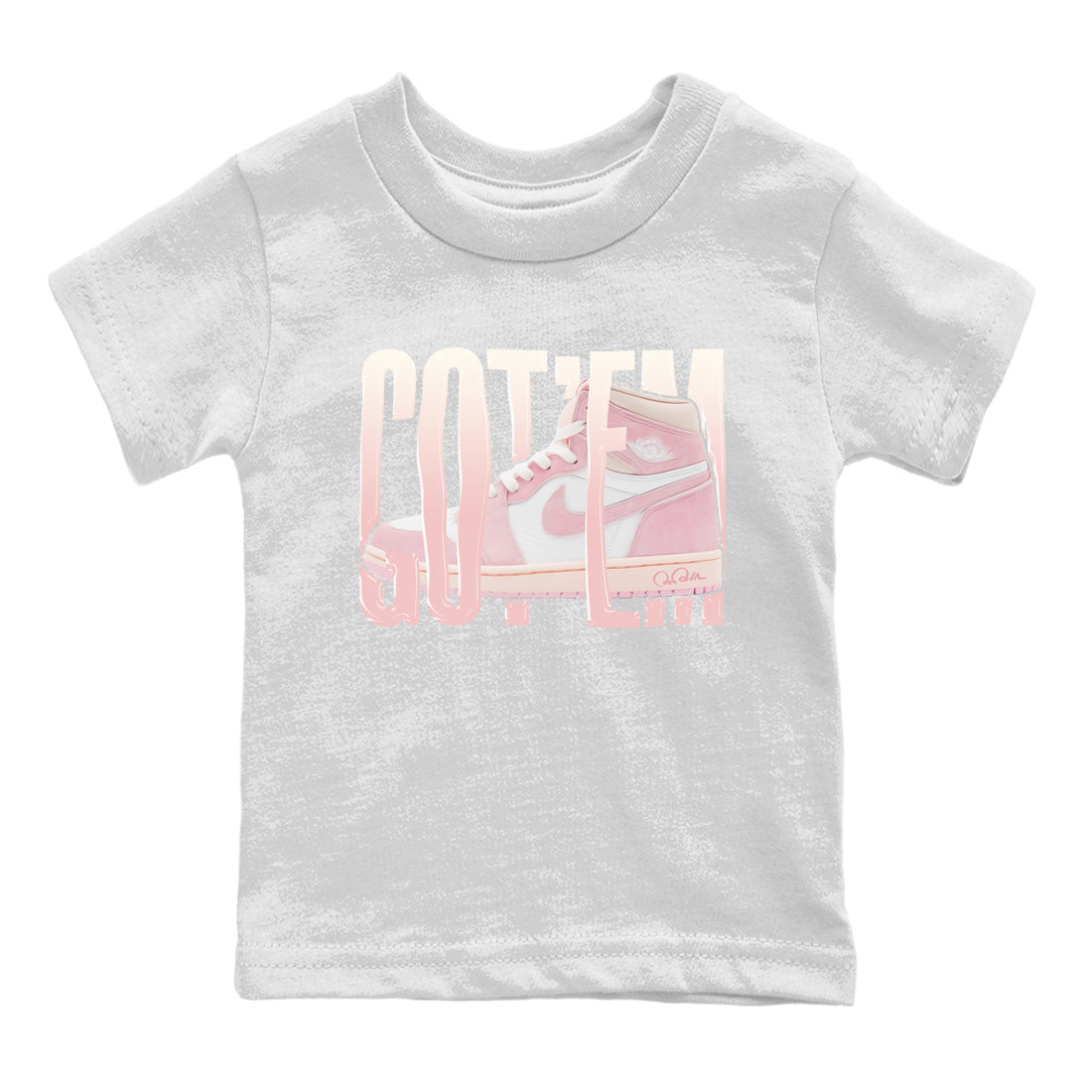 Wiggling Gotem Kids Tops - Air Jordan 1 Washed Pink