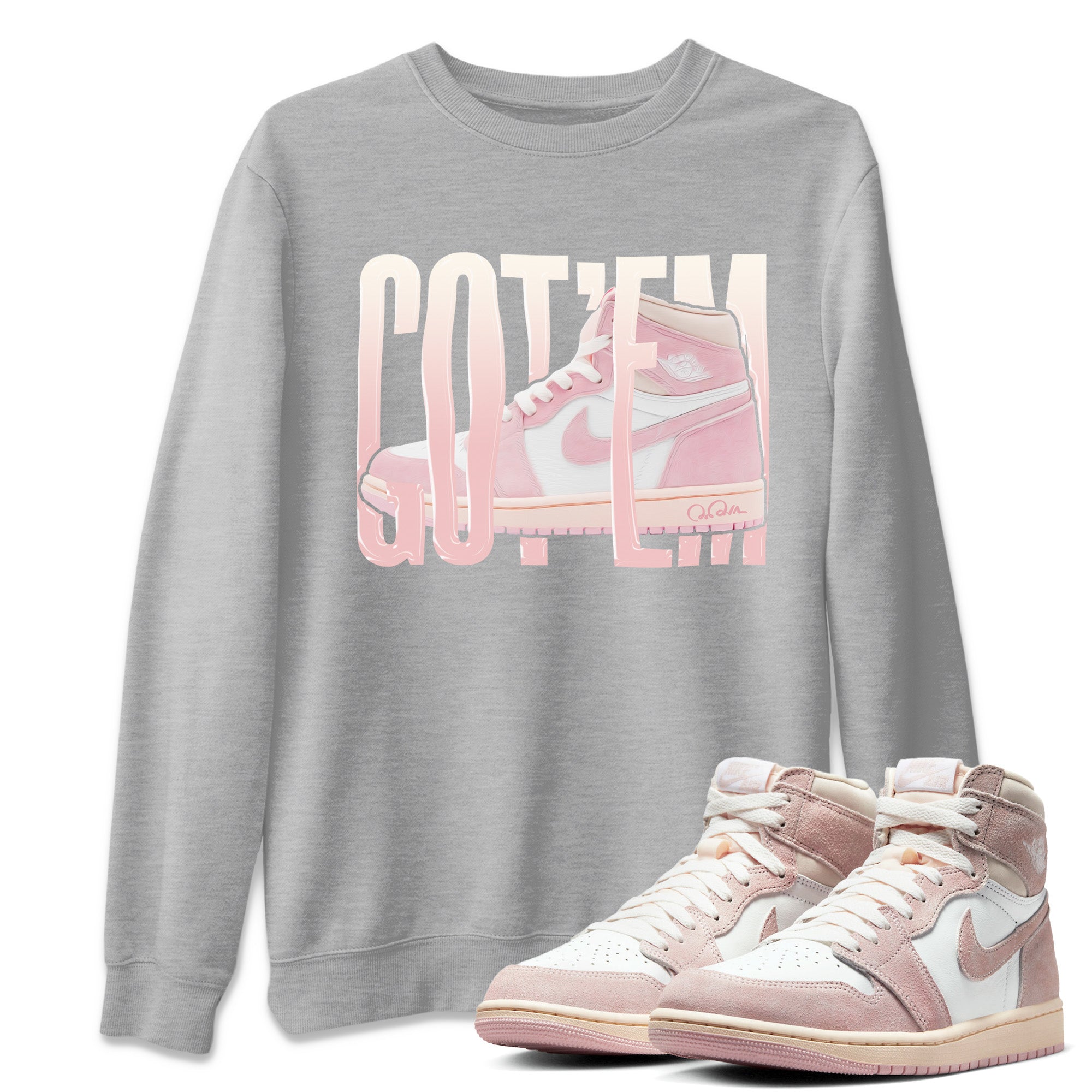 Wiggling Gotem Unisex Tops - Air Jordan 1 Washed Pink