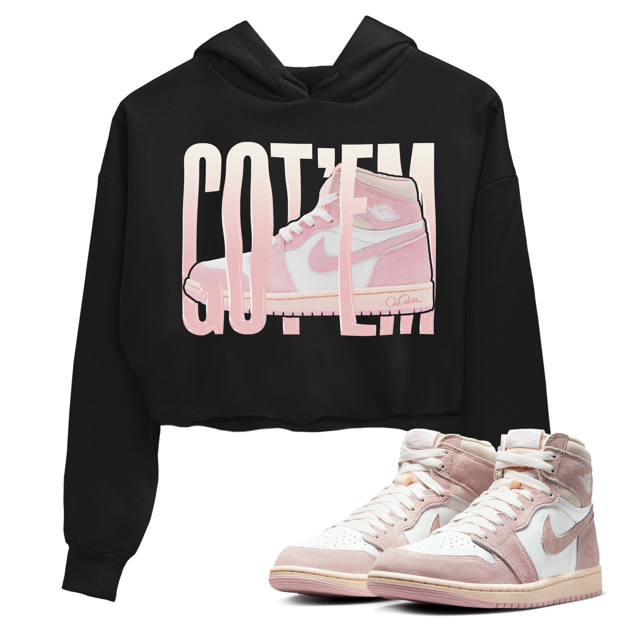 Wiggling Gotem Women's Tops - Air Jordan 1 Washed Pink