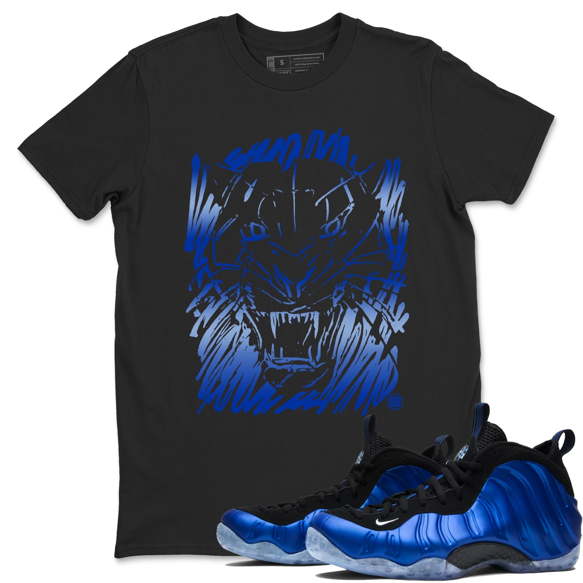 Wild Cat Doodle snkmatch Tees - Air Foamposite One Royal