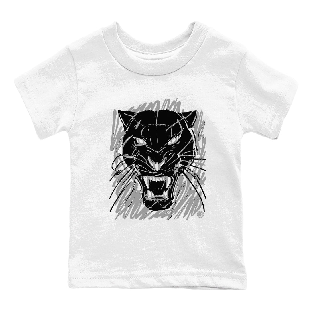Wild Cat Doodle snkmatch Tees Kids - Air Jordan 4 Black Cat