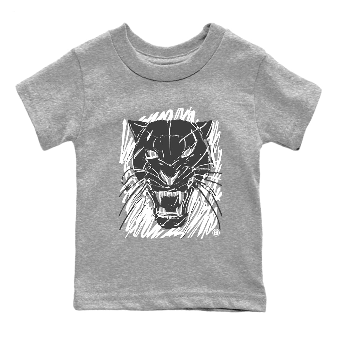 Wild Cat Doodle snkmatch Tees Kids - Air Jordan 4 Wet Cement