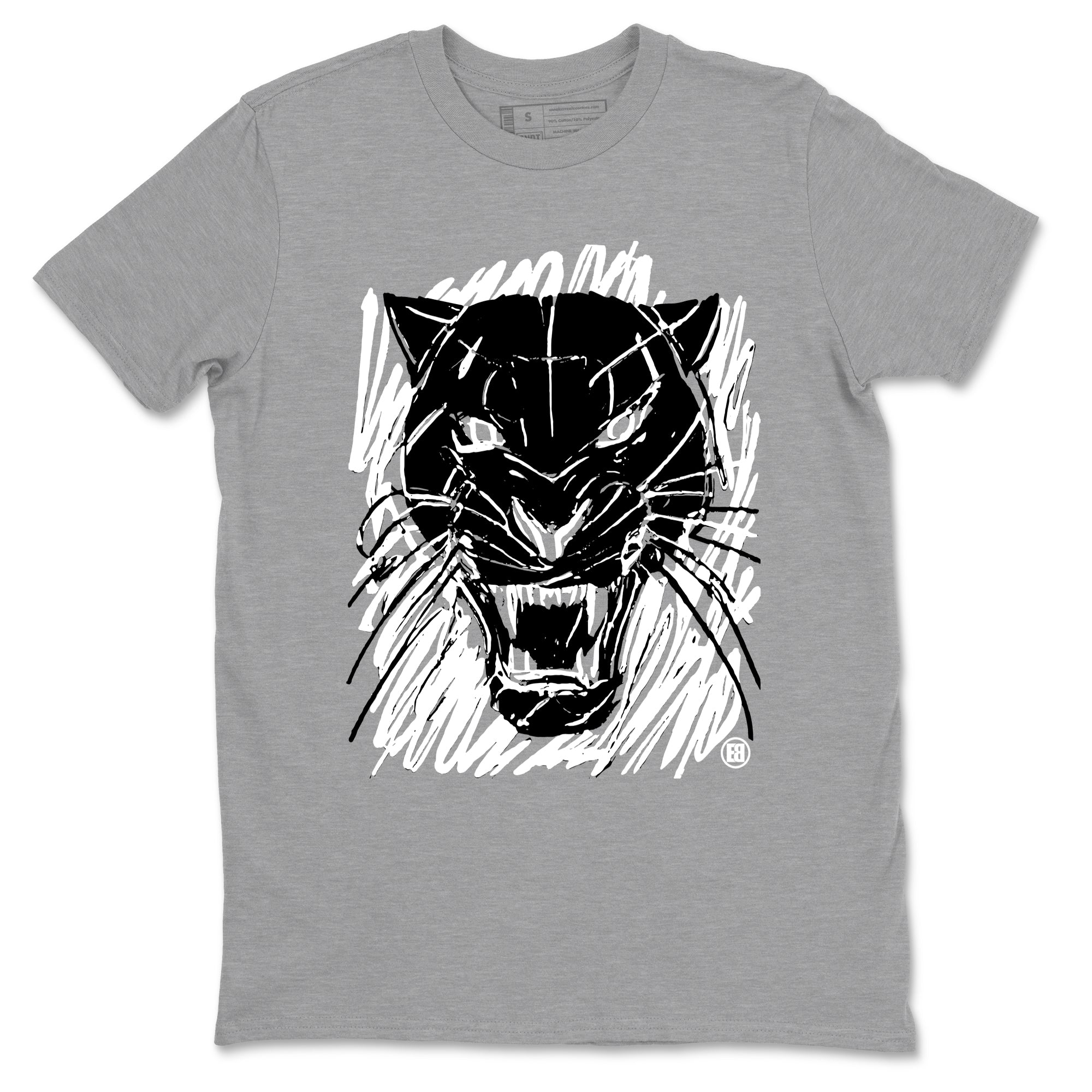 Wild Cat Doodle snkmatch Tees - Air Jordan 4 White Thunder