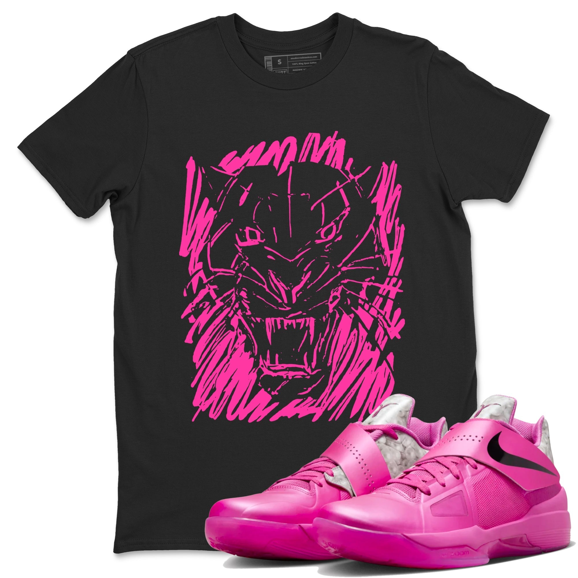 Wild Cat Doodle snkmatch Tees - Nike KD 4 Aunt Pearl