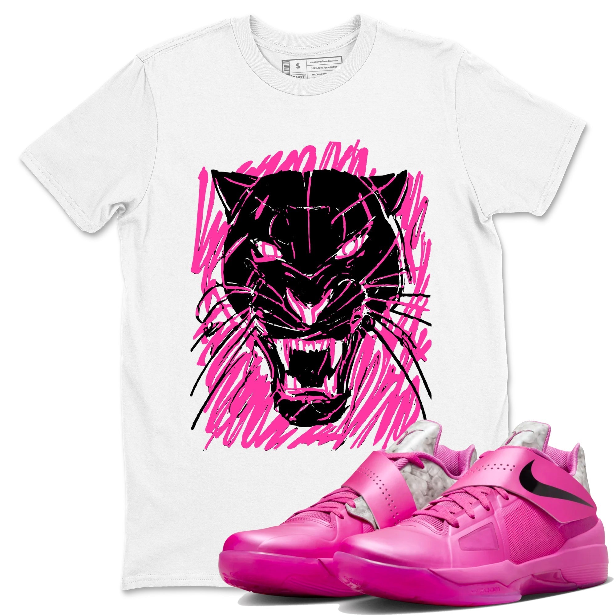Wild Cat Doodle snkmatch Tees - Nike KD 4 Aunt Pearl