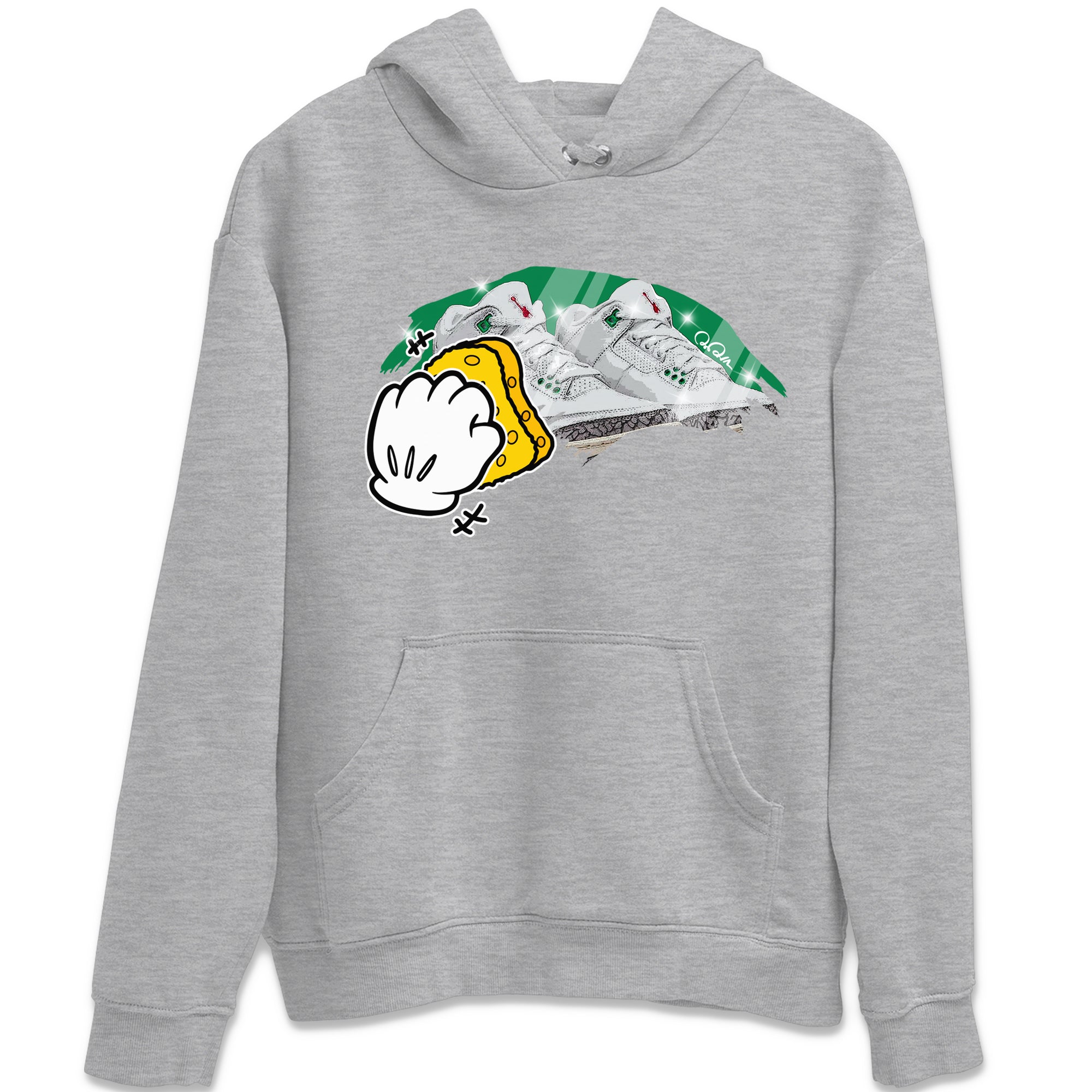 Wiping Unisex Tops - Air Jordan 3 Lucky Green
