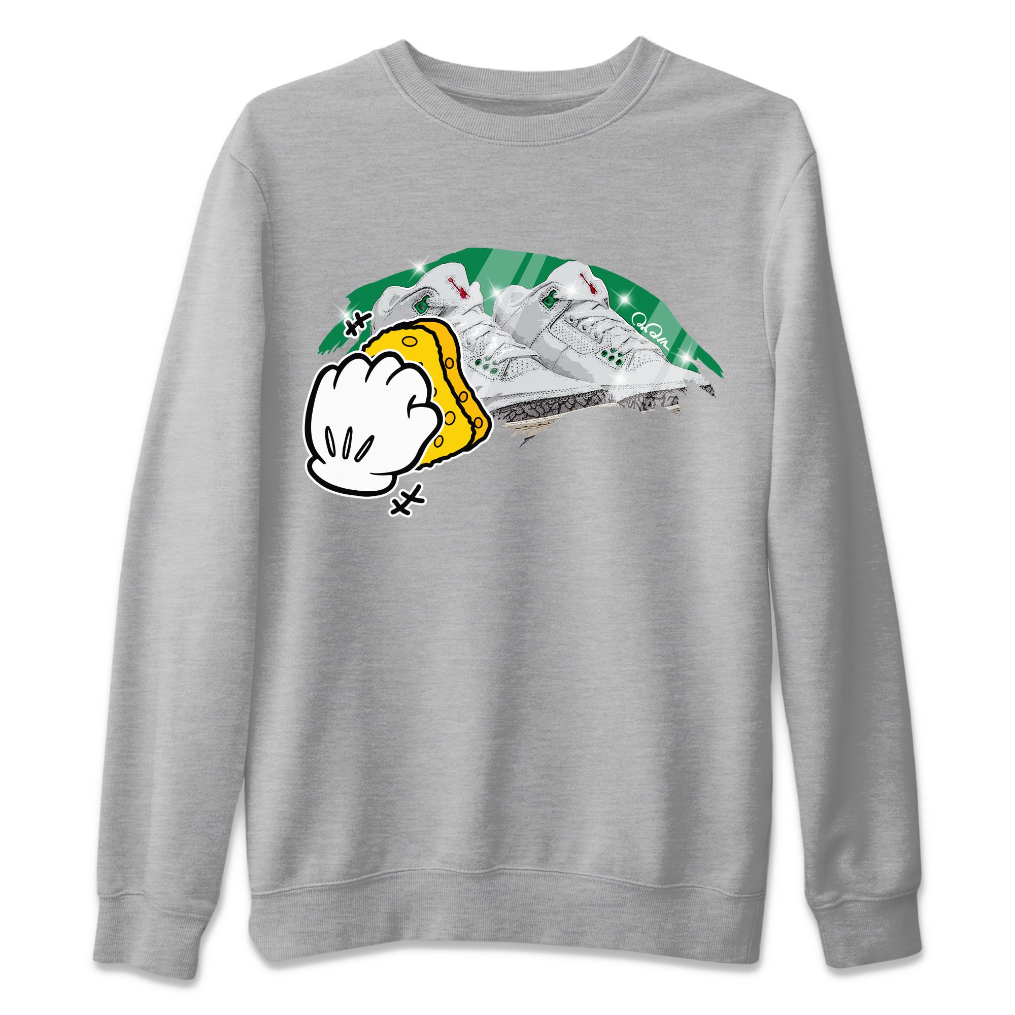 Wiping Unisex Tops - Air Jordan 3 Lucky Green