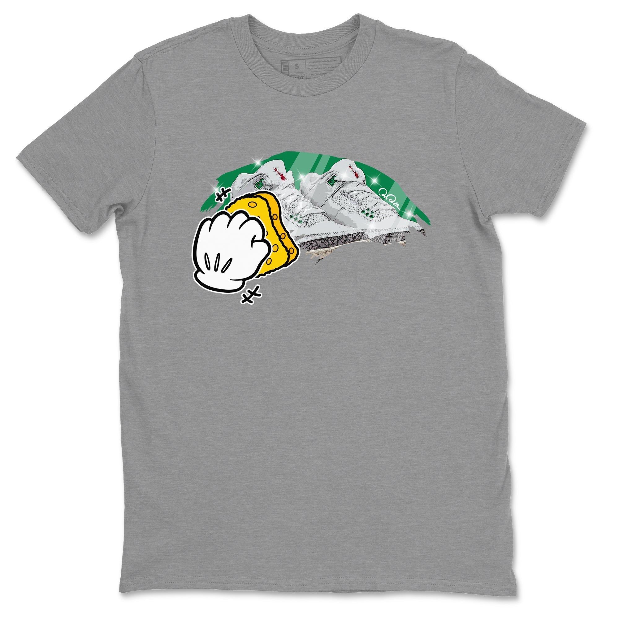 Wiping Unisex Tops - Air Jordan 3 Lucky Green