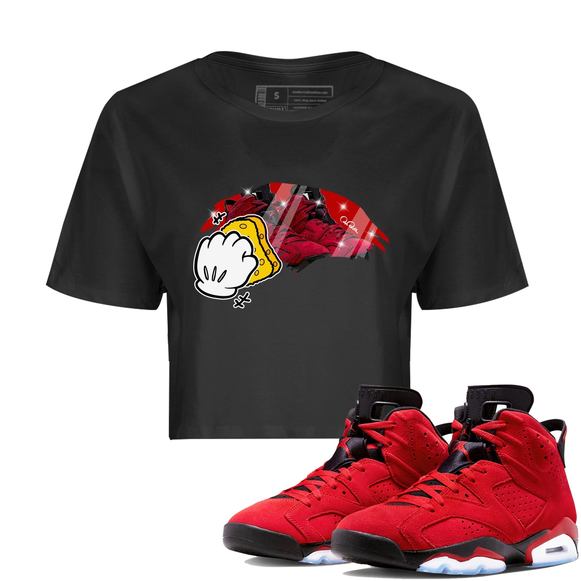 Wiping Women's Tops - Air Jordan 6 Toro Bravo