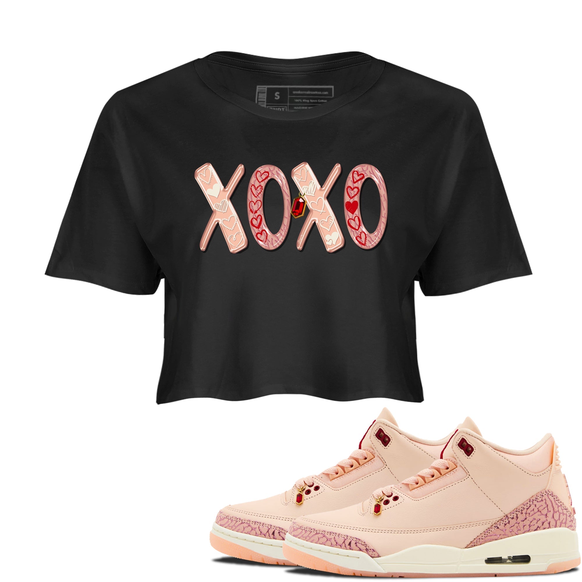 XOXO snkmatch Women's Top - Air Jordan 3 Valentines Day